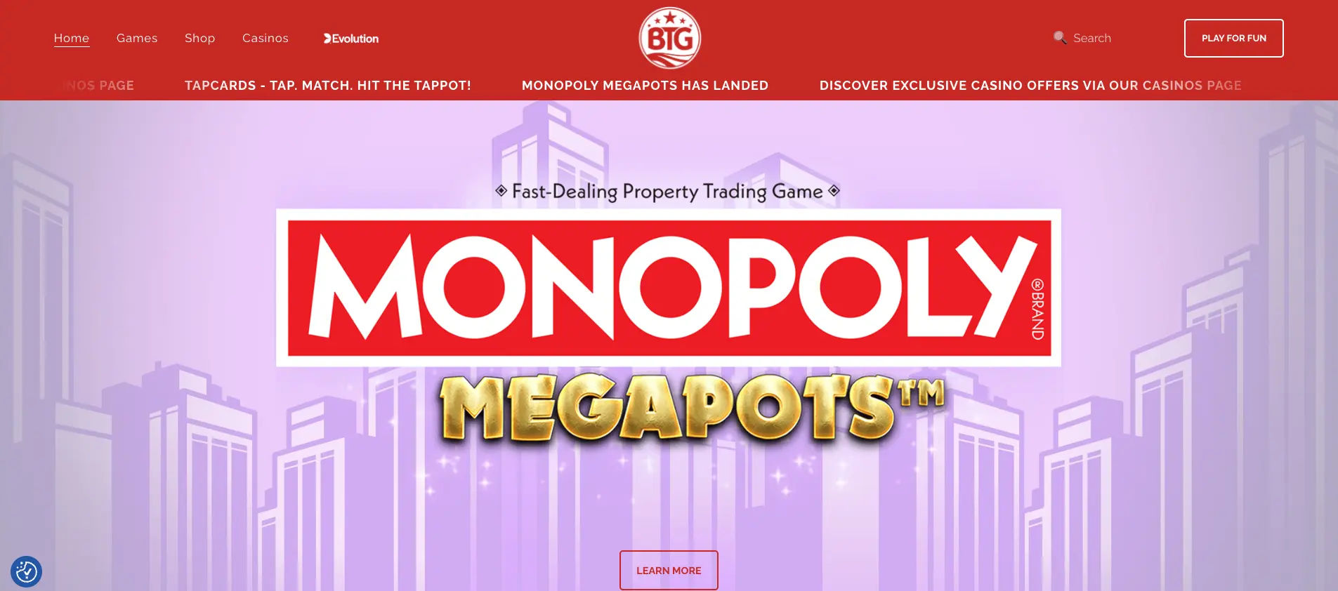 Big Time Gaming BTG slot provider known for Megaways mechanics and casino game innovation