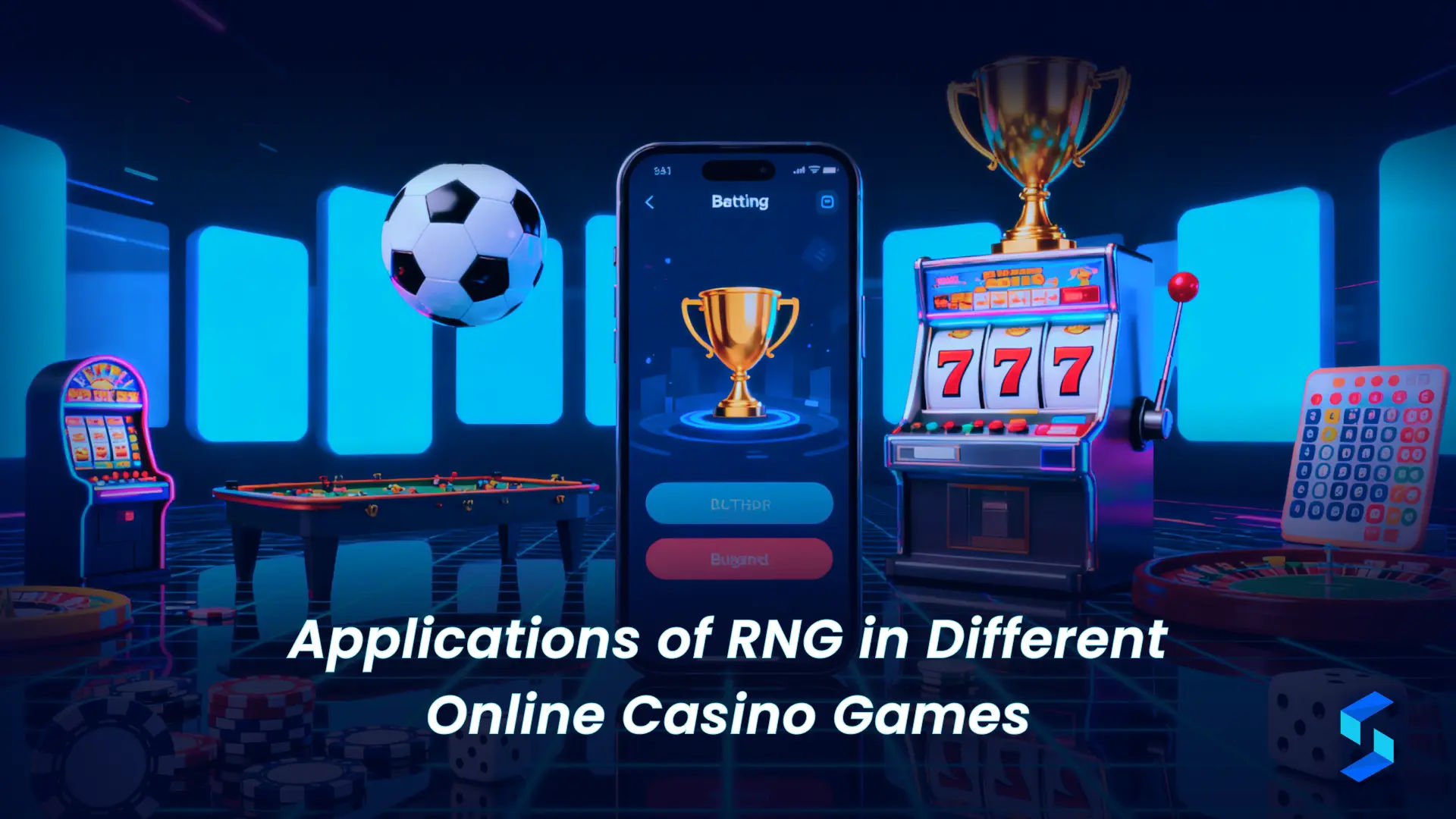 Applications of RNG in different online casino games including slots table games and card games