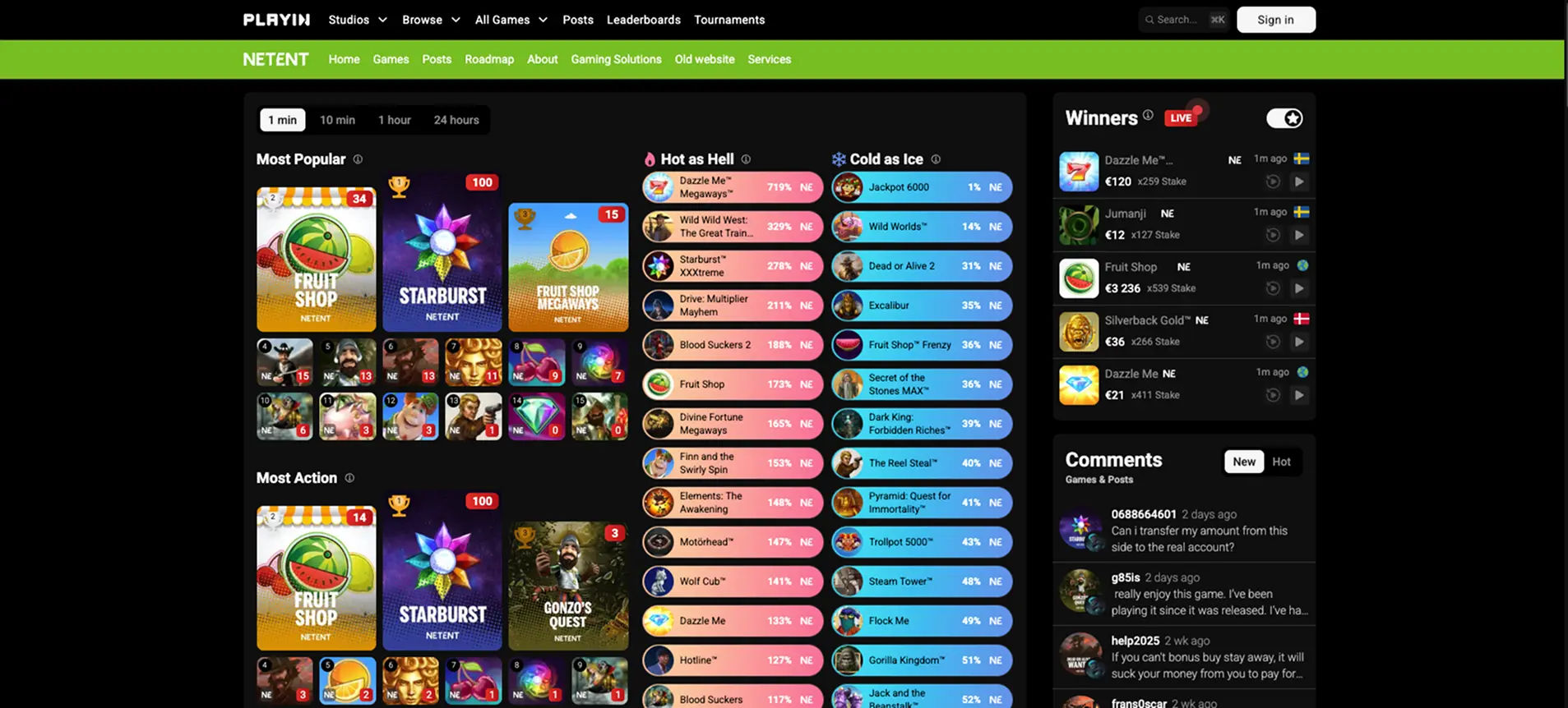 NetEnt casino software provider offering slots and online casino gaming solutions