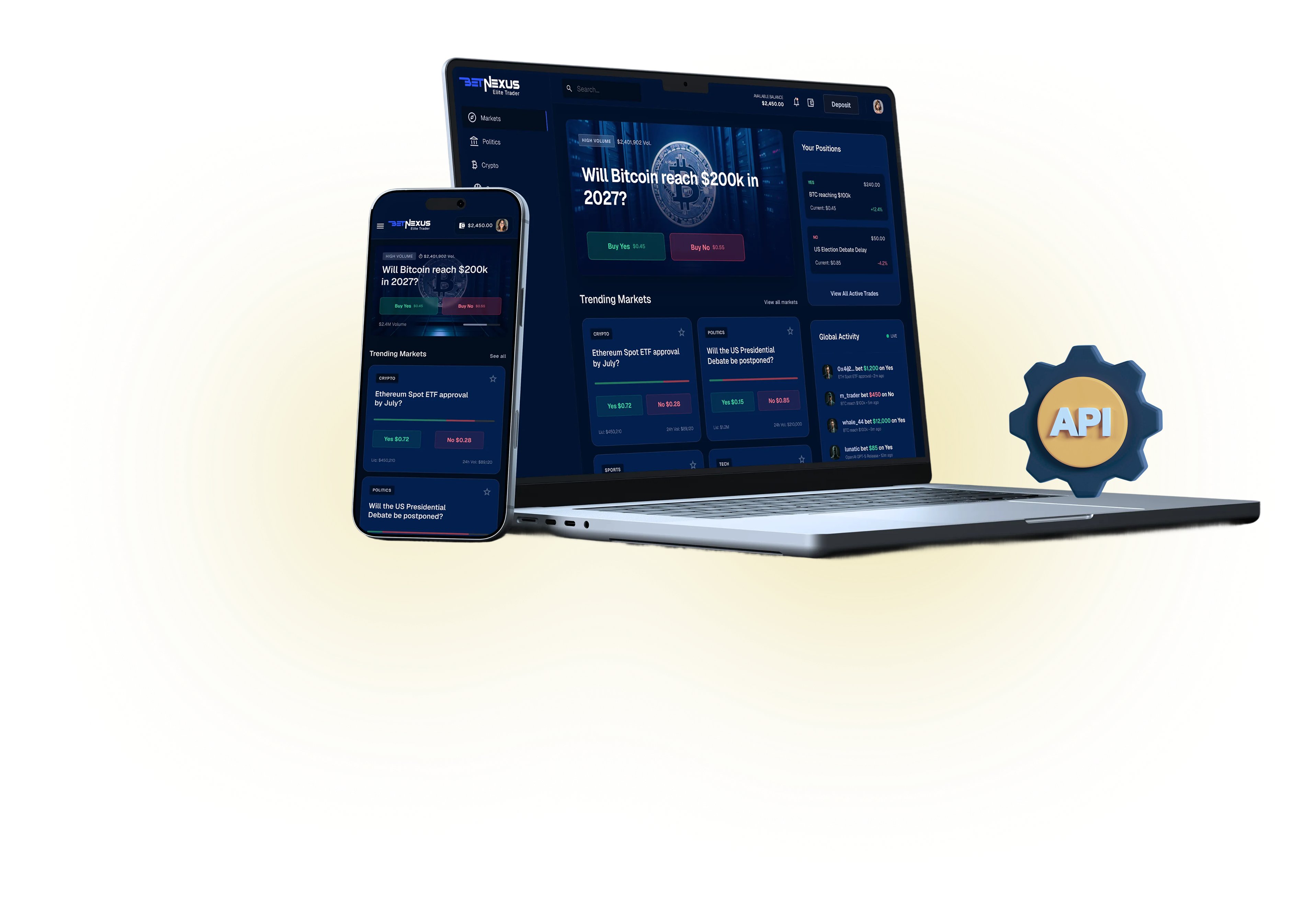 Prediction API Integration App Mockup