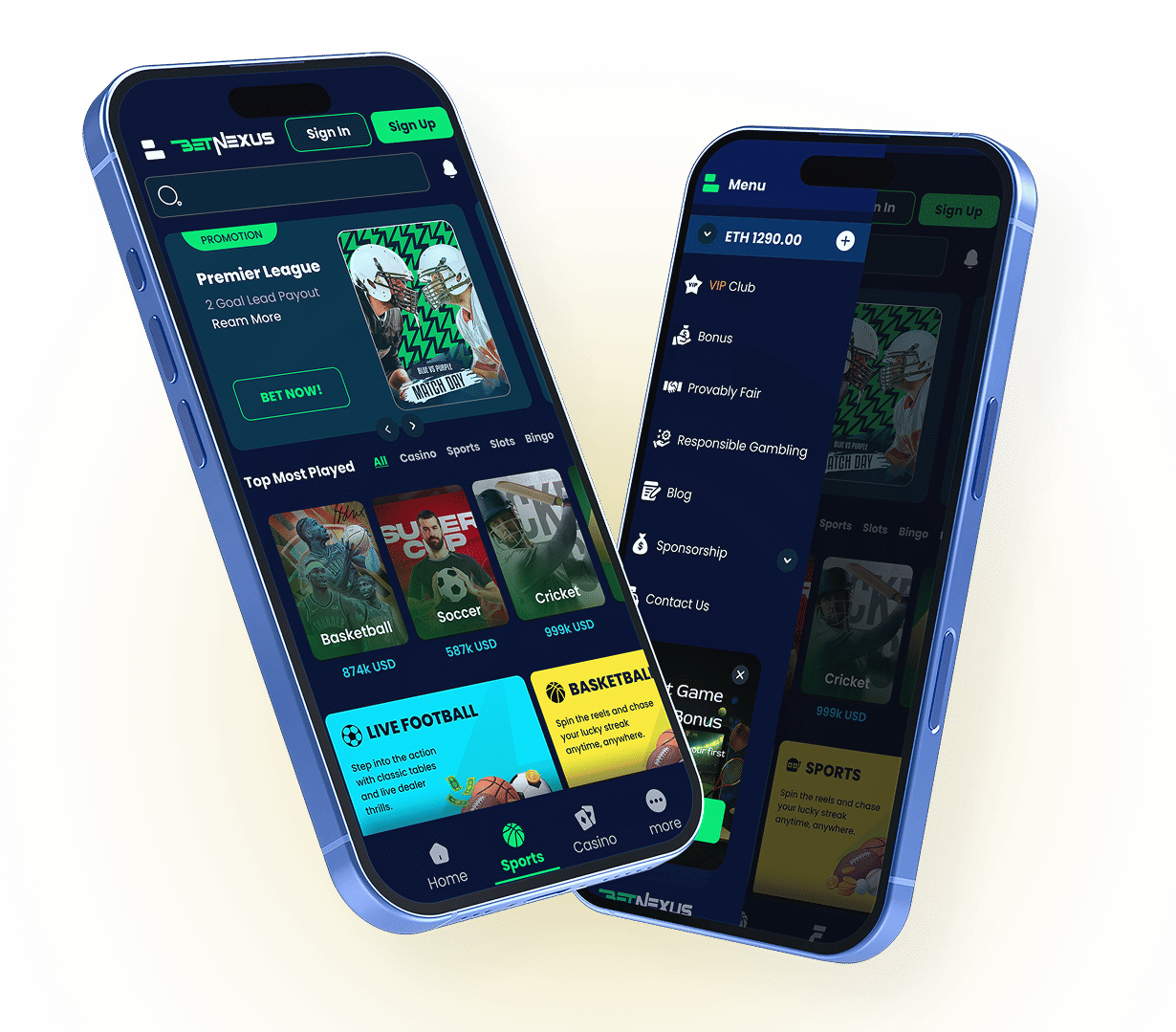 Sportsbook Platform Integration Mockup