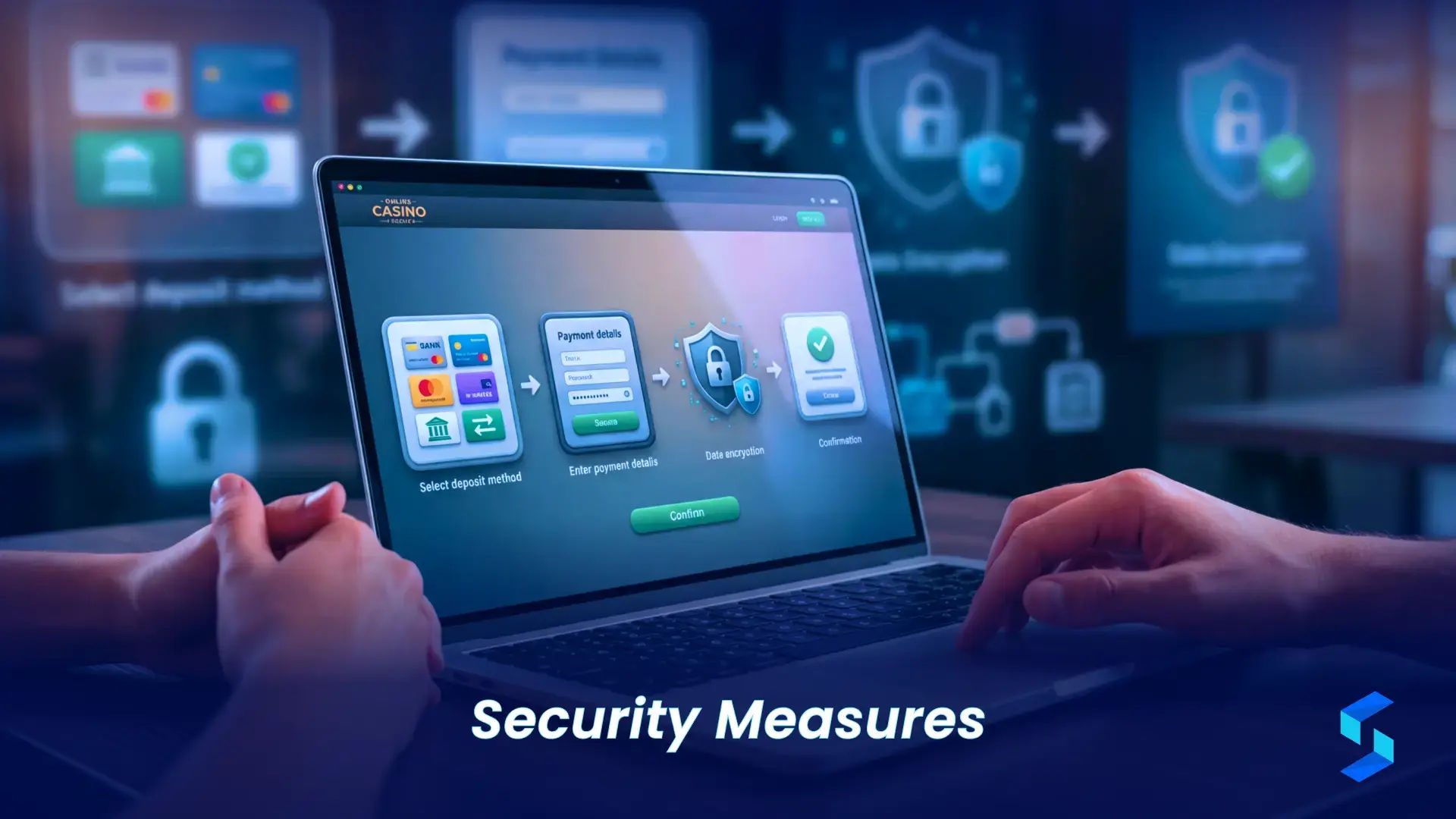 Security measures in online casino platforms including fraud prevention encryption and compliance systems