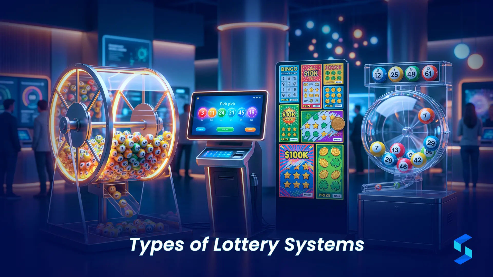 Types of lottery systems including online draw instant win and raffle based platforms