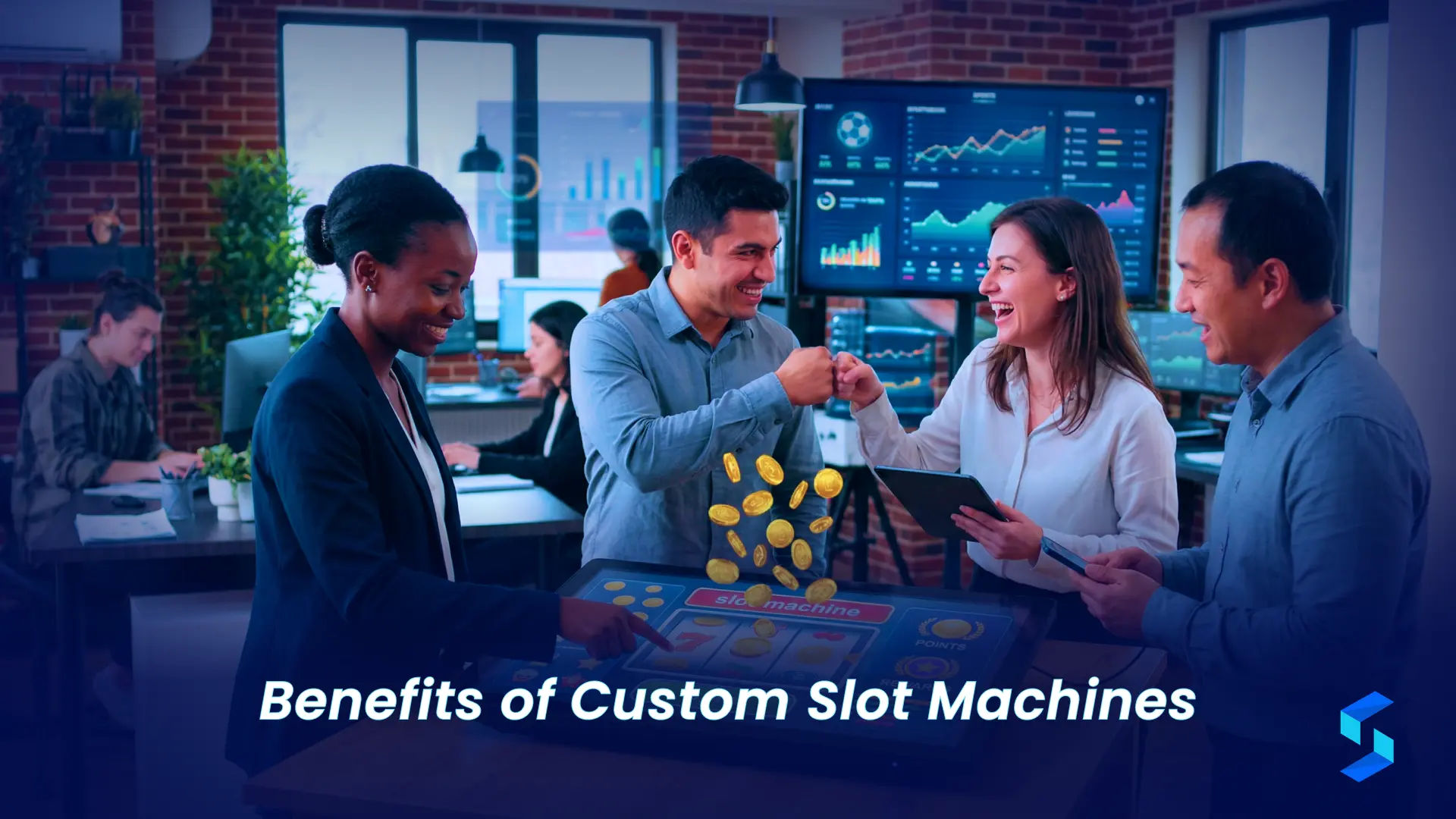 Benefits of custom slot machines including employee engagement incentives and gamification