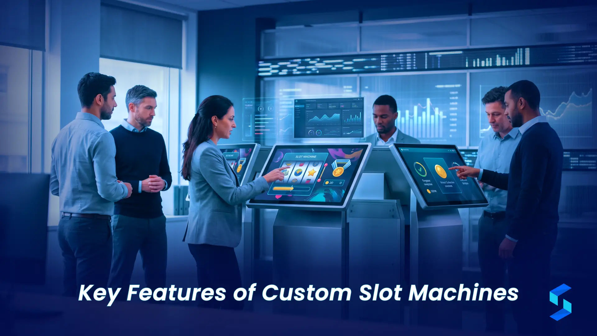 Key features of custom slot machines including rewards system customization and admin controls
