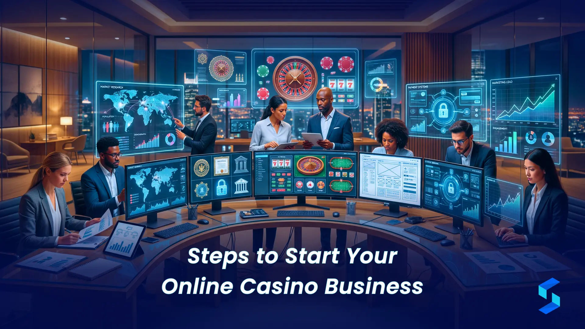 Steps to start your online casino business including planning licensing development and market entry
