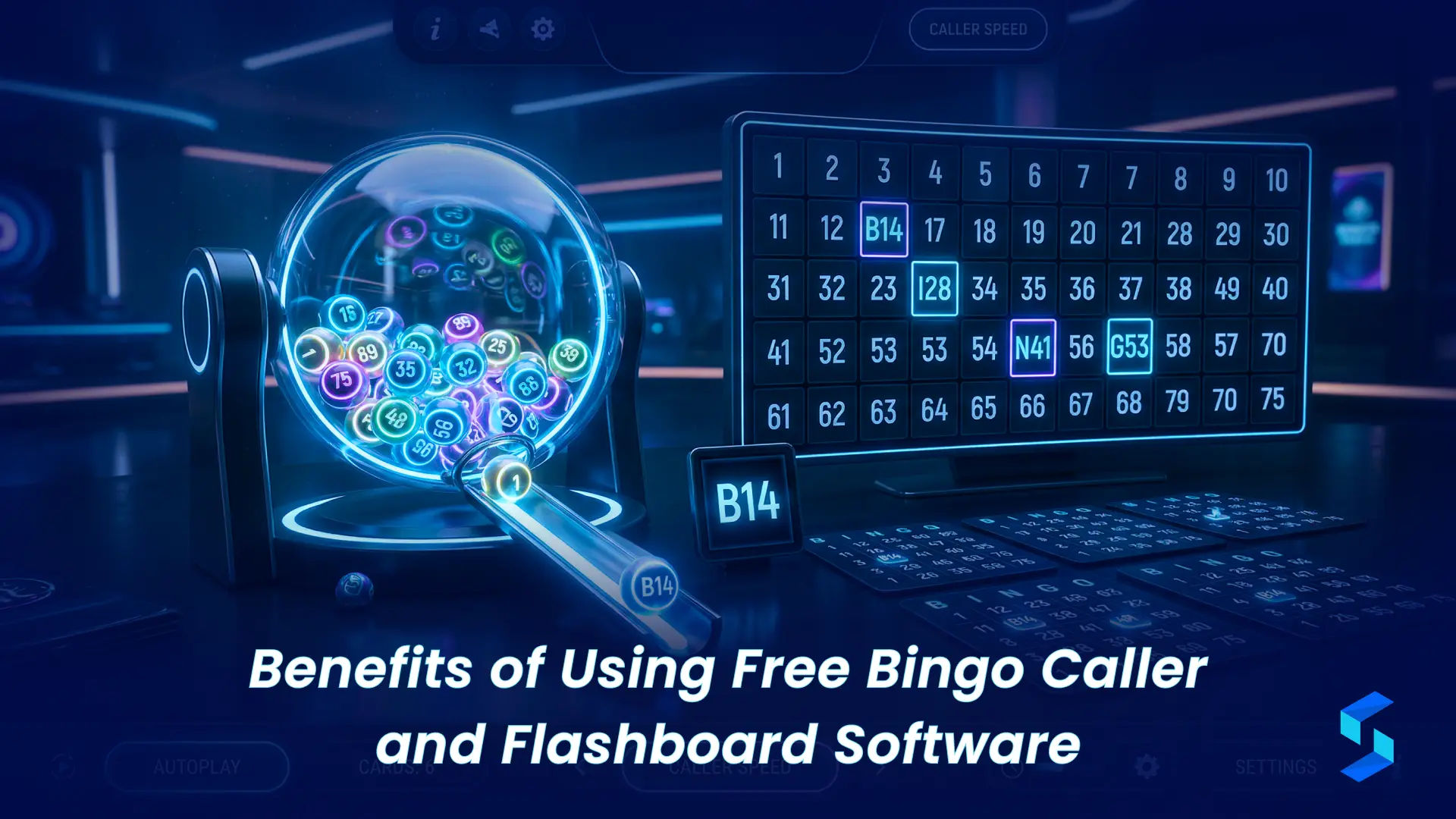 Features of free bingo caller and flashboard software including automation and display controls