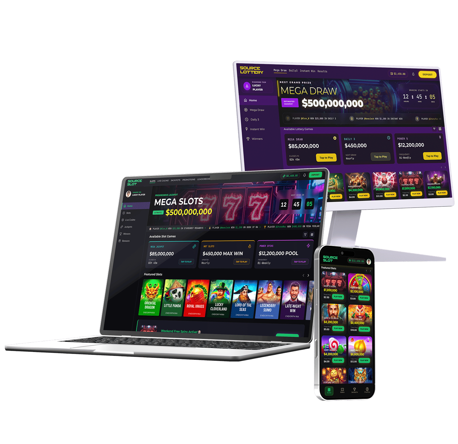 Lottery Platform Mockup