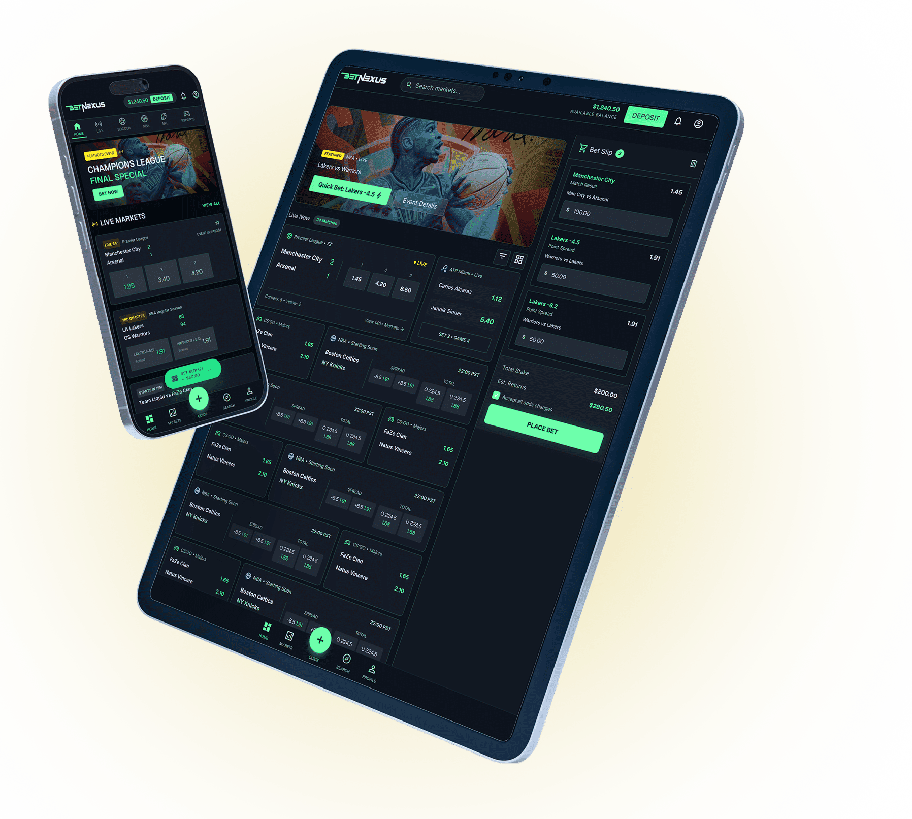 Sportsbook API Integration Mockup