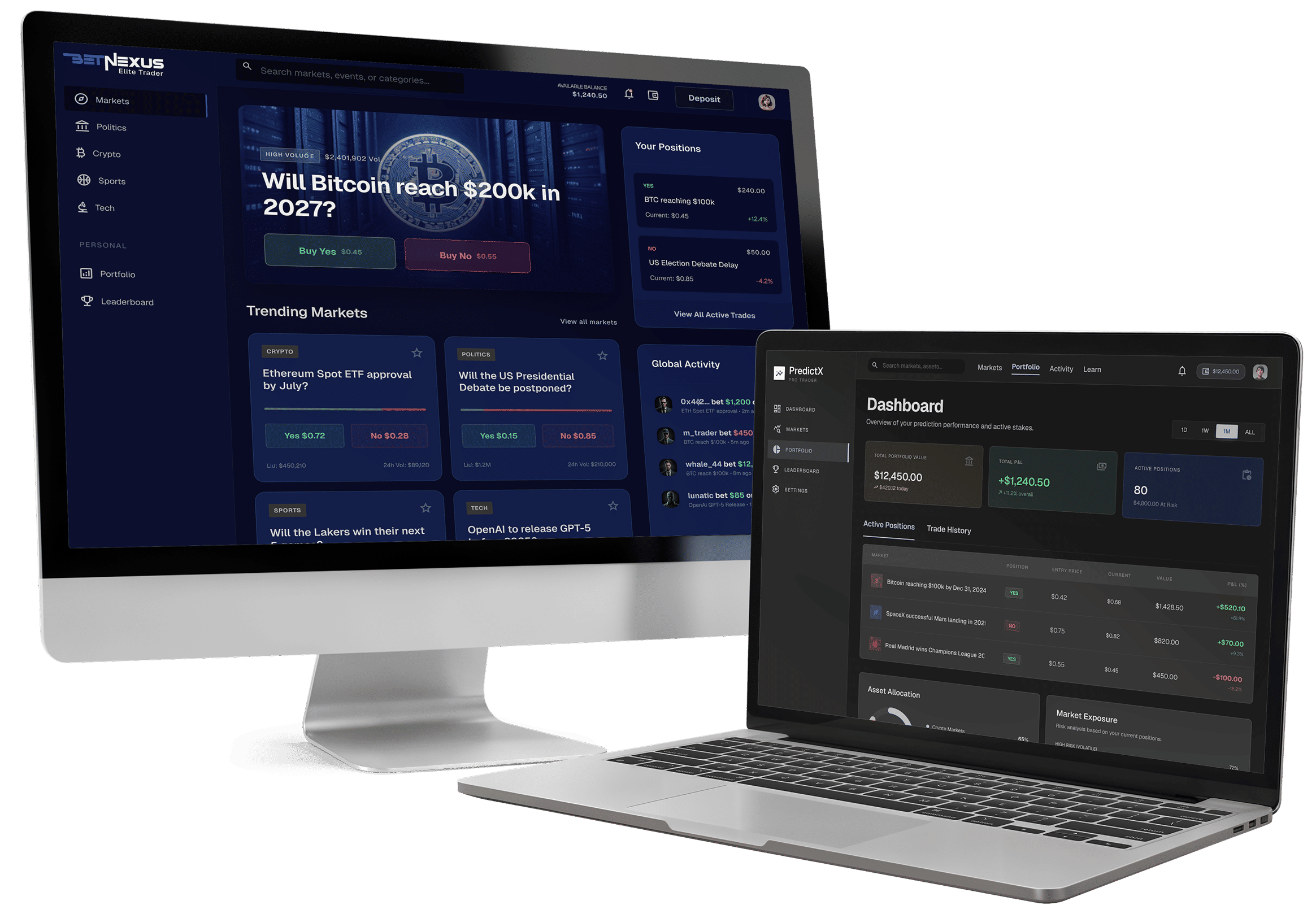 White-Label Prediction Solution App Mockup
