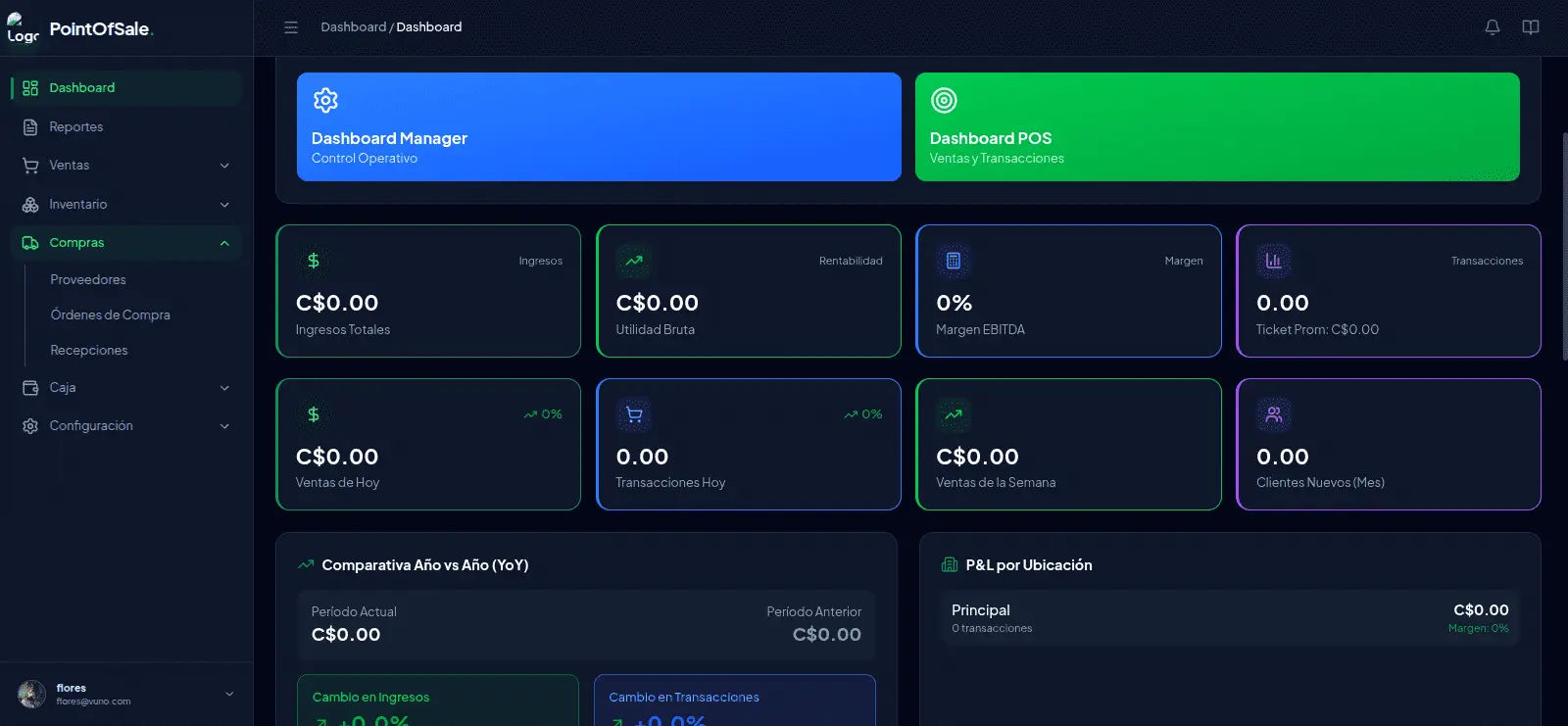 VUNO POS - Sistema de Punto de Venta Empresarial con interfaz moderna y offline-first