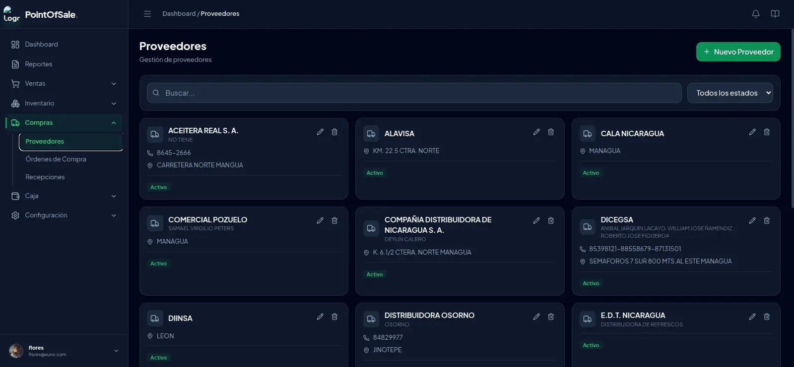 VUNO POS - Sistema de Punto de Venta Empresarial con interfaz moderna y offline-first
