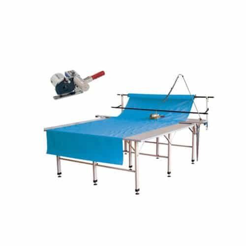 Intsupermai High Speed Fabric Cutter Cloth Cutter with 86 inch Rack and with Digital Counter High Speed Delay Function Fabric End Cutter Fabric End