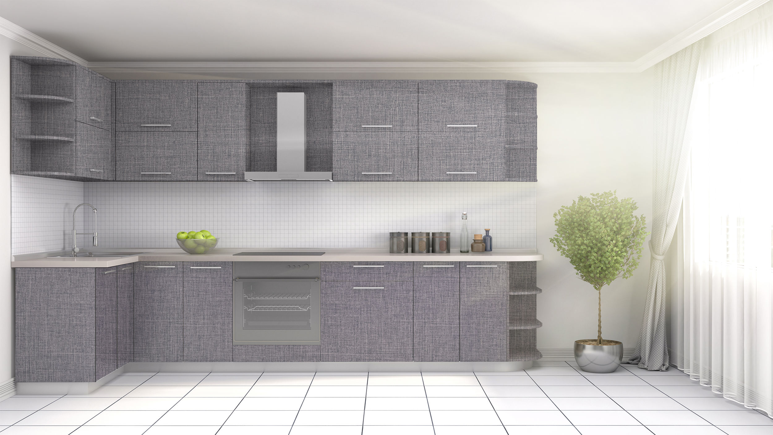Grey Mesh Textile