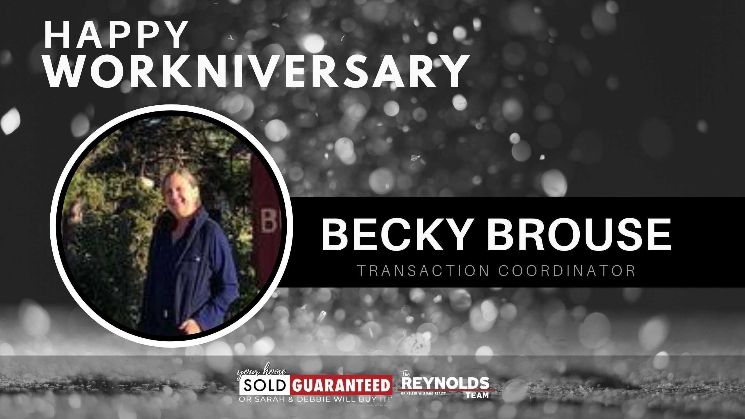 Happy Workniversary, Becky!