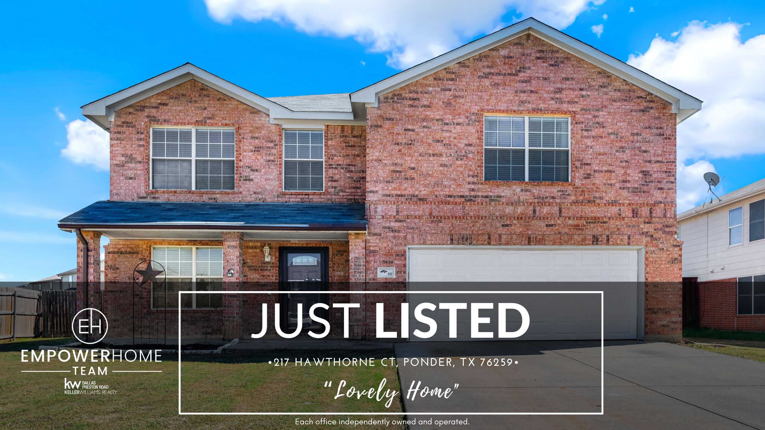217 Hawthorne Ct, Ponder, TX 76259