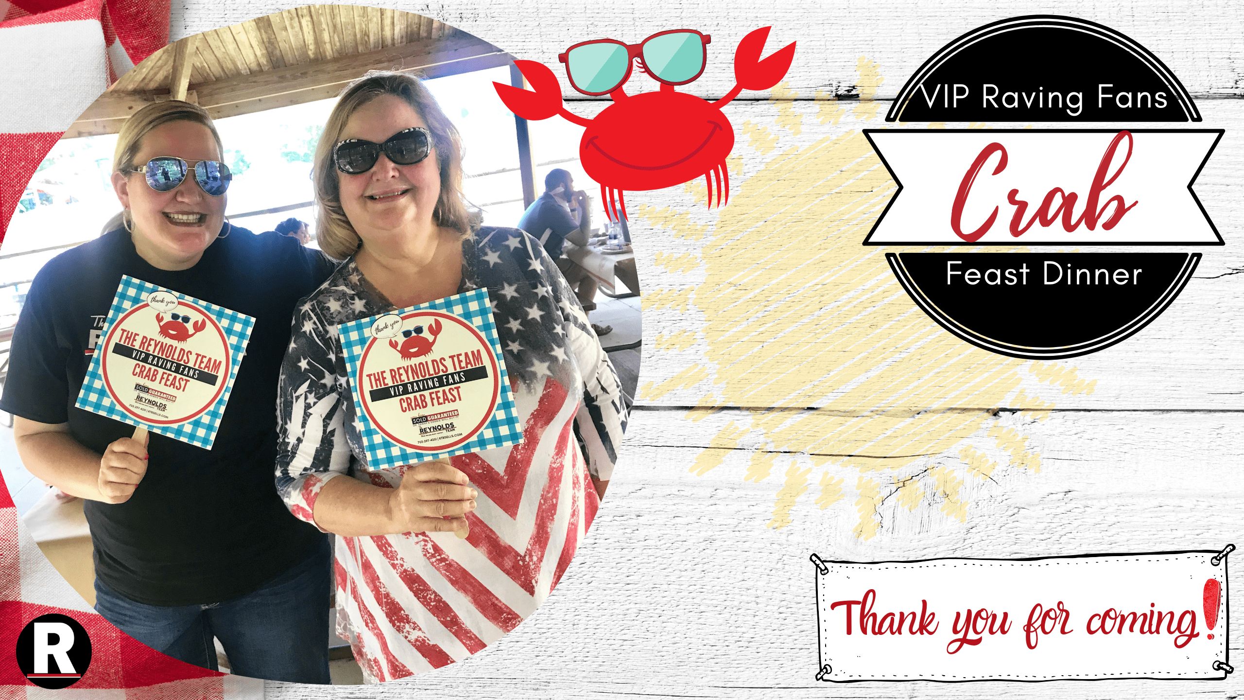 VIP Raving Fans Crab Feast with Sarah and Debbie Reynolds