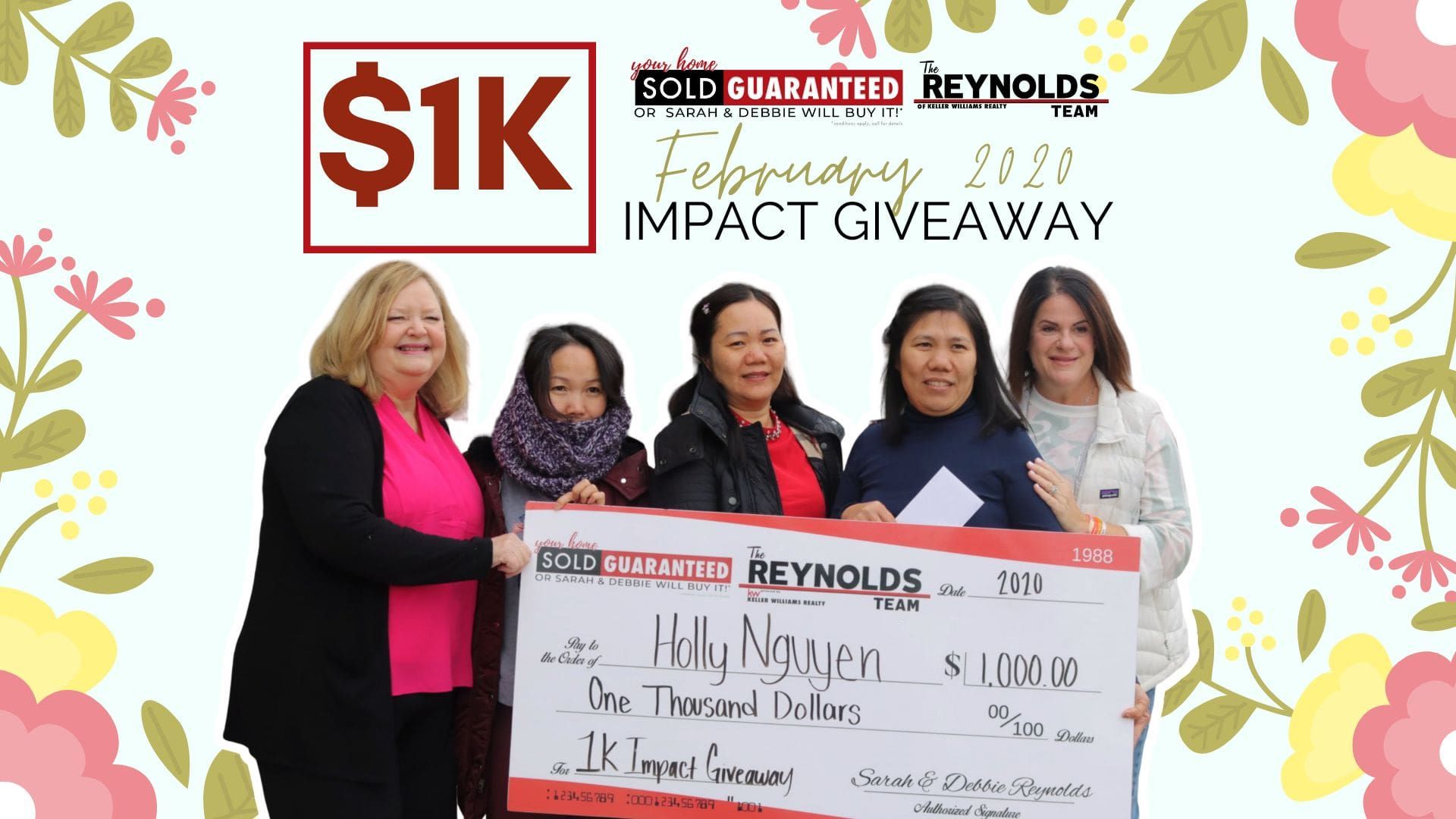 February 2020 1K Impact Giveaway Winner - Holly