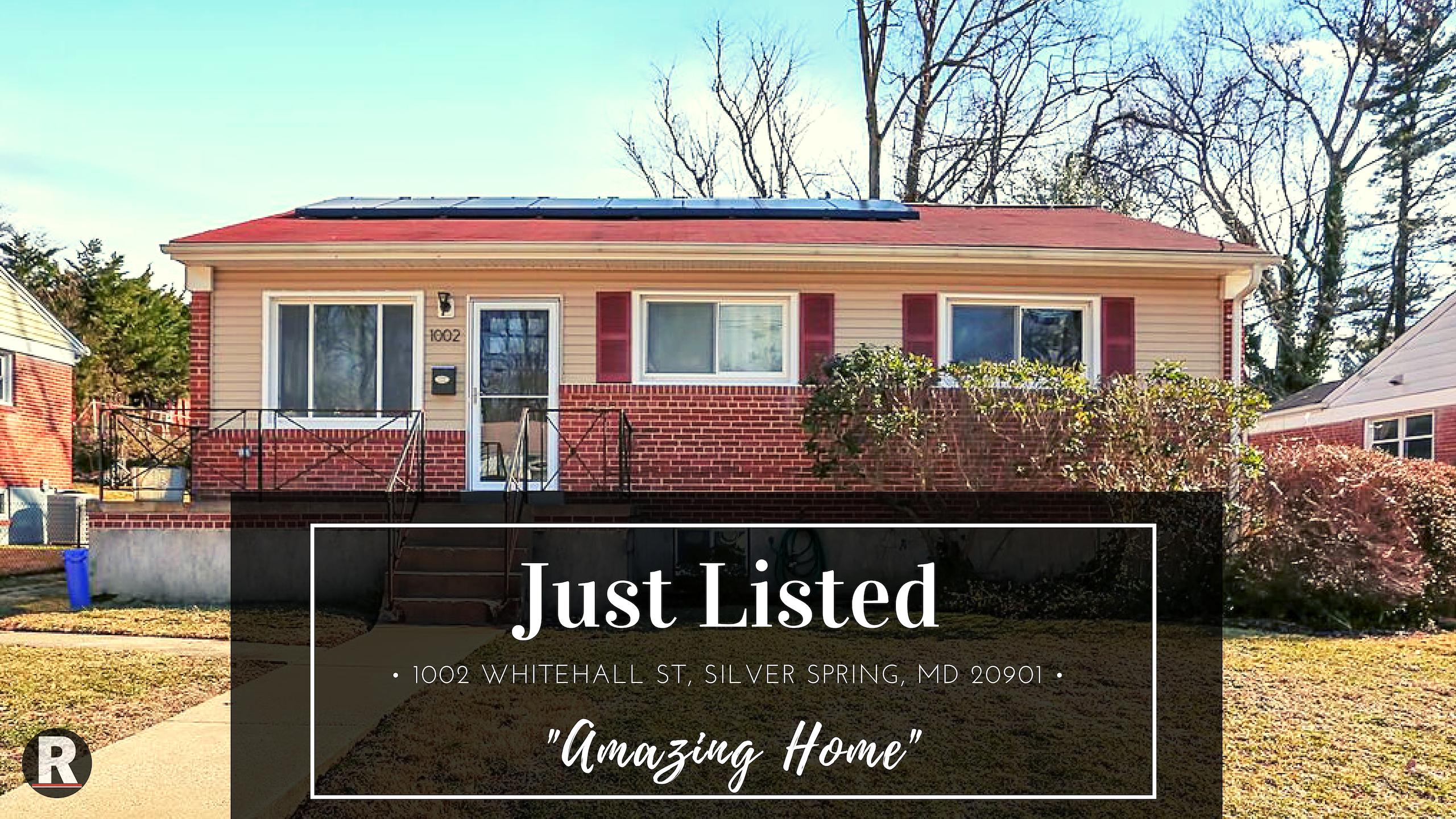 Just Listed! 1002 Whitehall St, Silver Spring, MD 20901