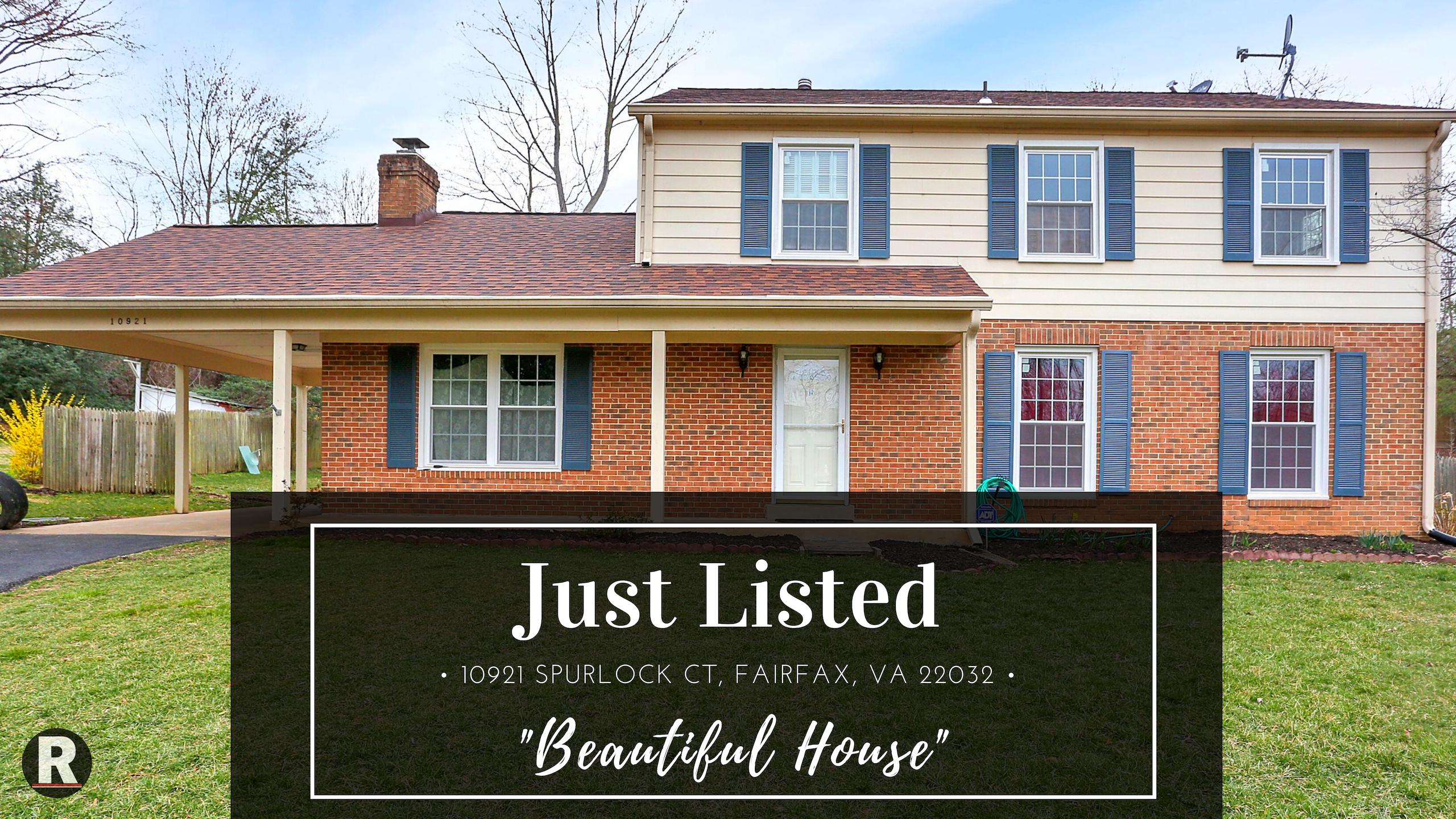 Just Listed! 10921 Spurlock Ct, Fairfax, VA 22032