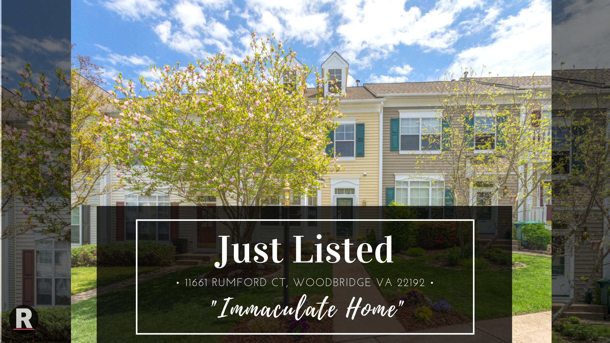 Just Listed! 11661 Rumford Ct, Woodbridge VA 22192