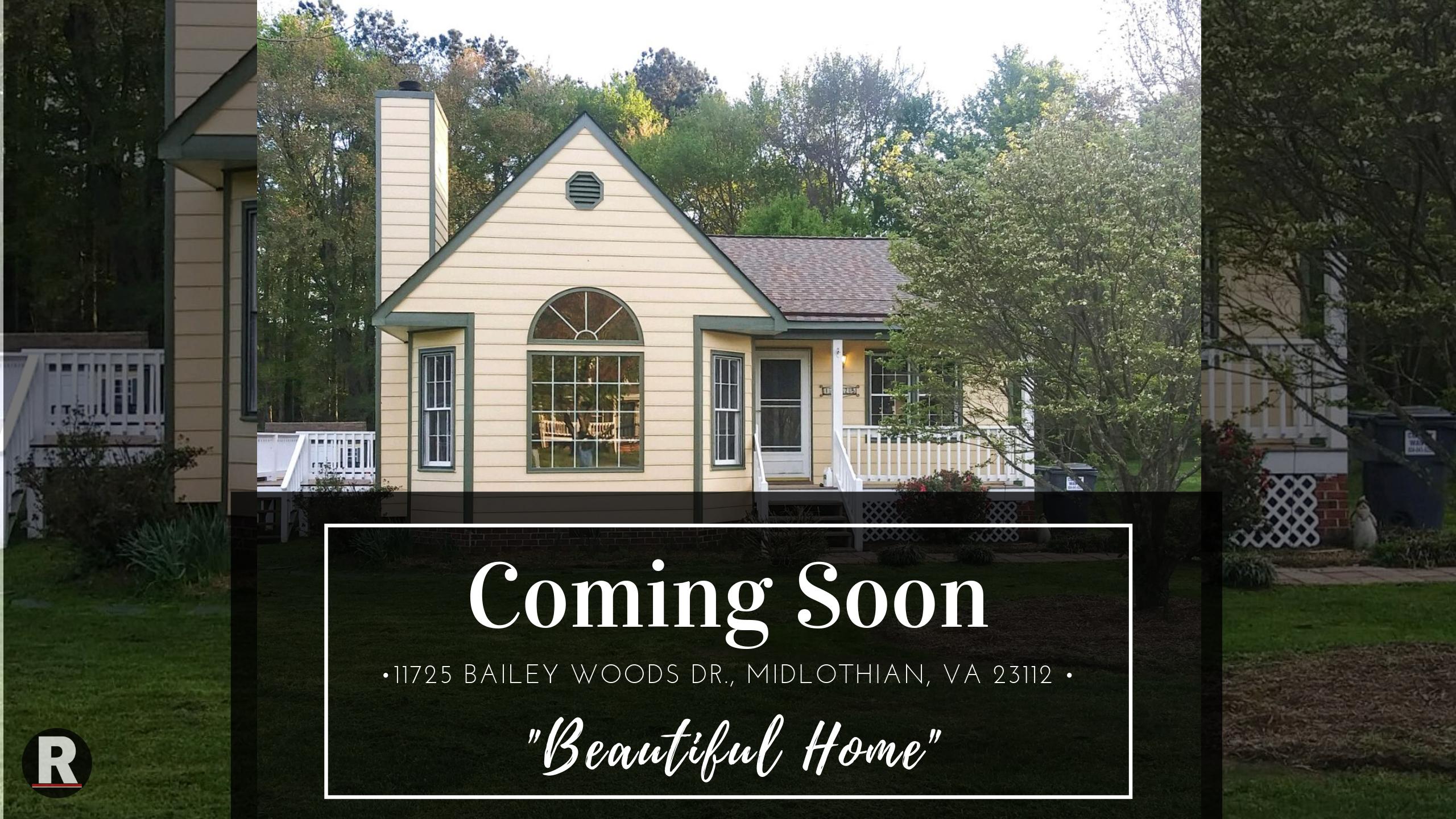 Coming Soon! 11725 Bailey Woods Dr., Midlothian, VA 23112