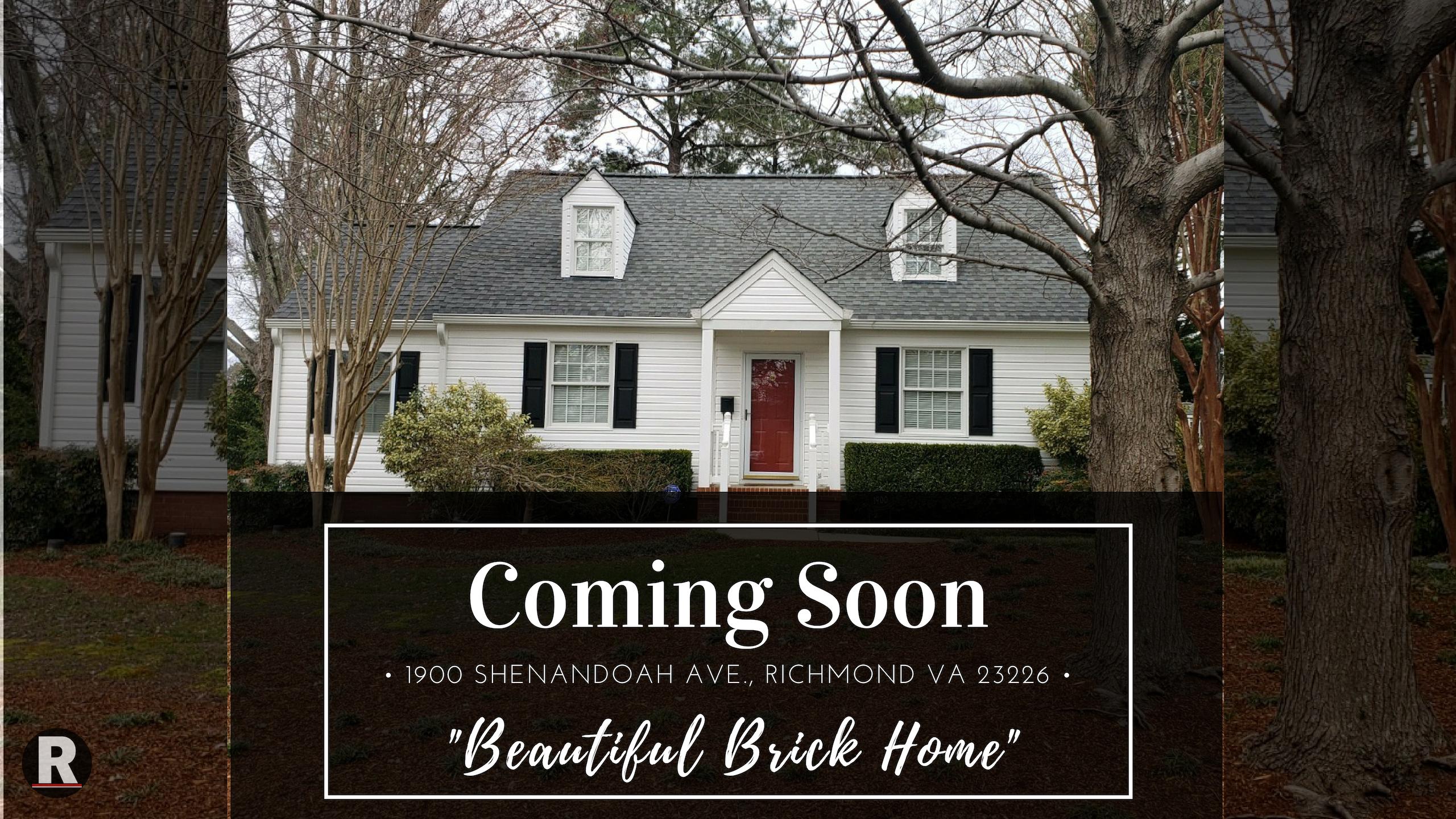 Coming Soon! 1900 Shenandoah Ave., Richmond VA 23226