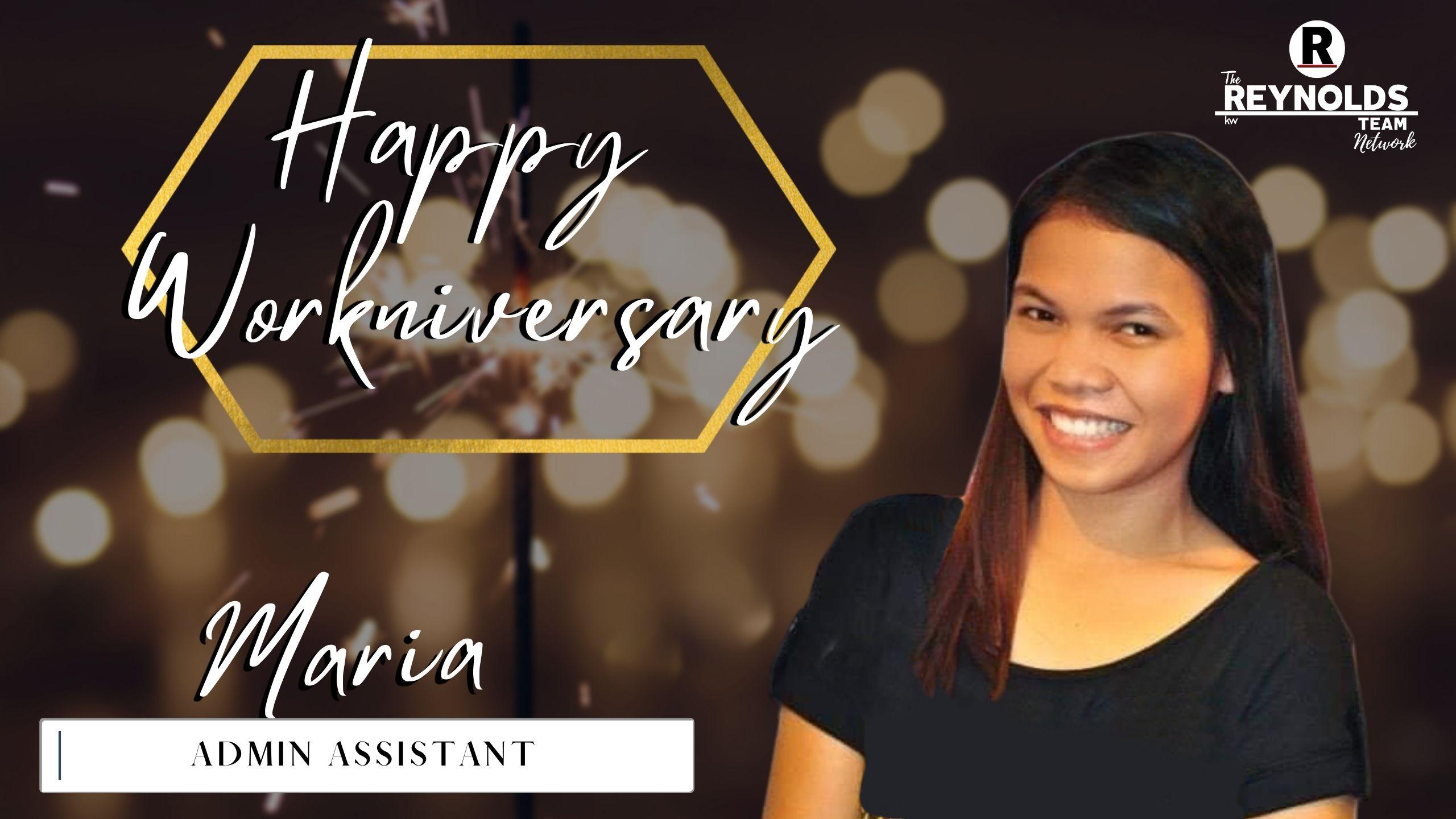 Happy Workniversary, Maria V!