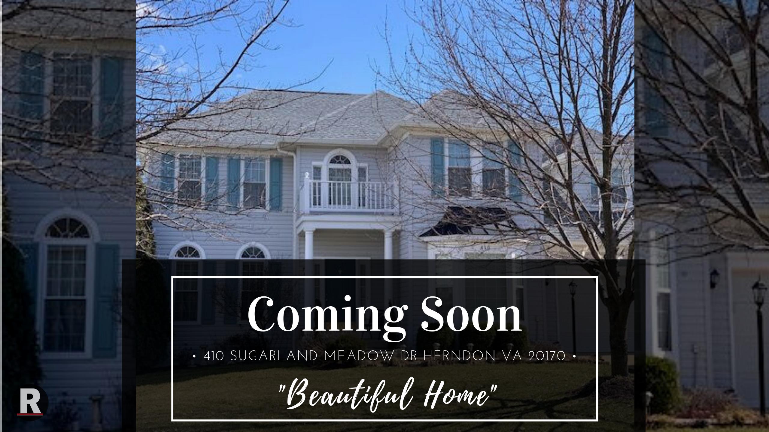 Coming Soon! 410 Sugarland Meadow Dr Herndon VA 20170