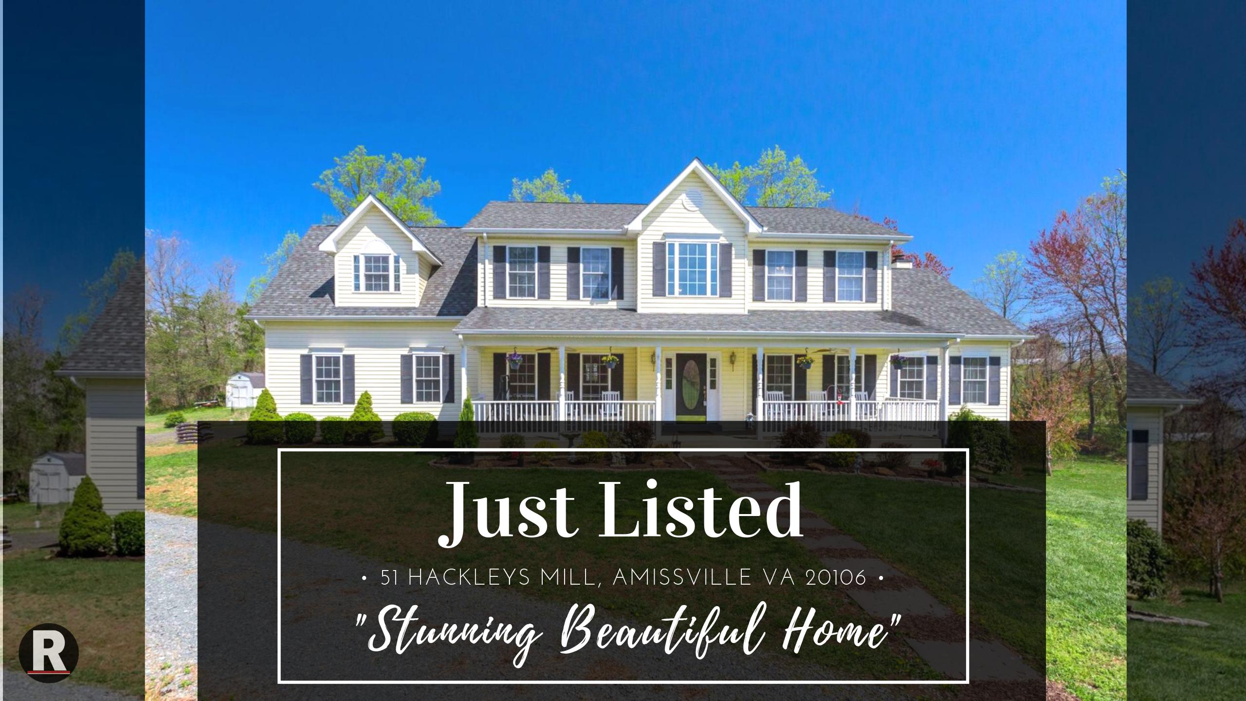 Just Listed! 51 Hackleys Mill, Amissville VA 20106