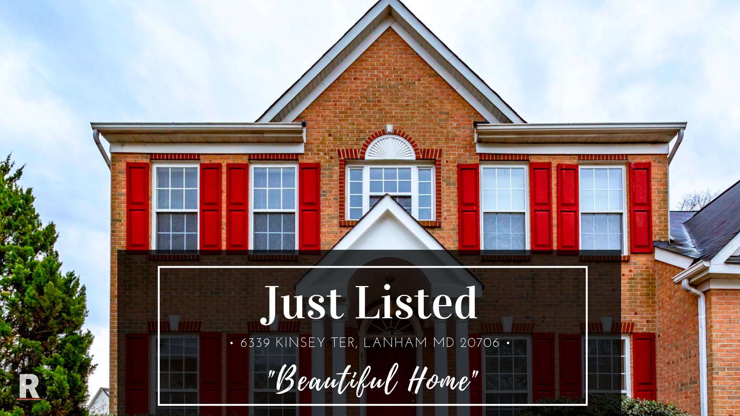 Just Listed! 6339 Kinsey Ter, Lanham MD 20706