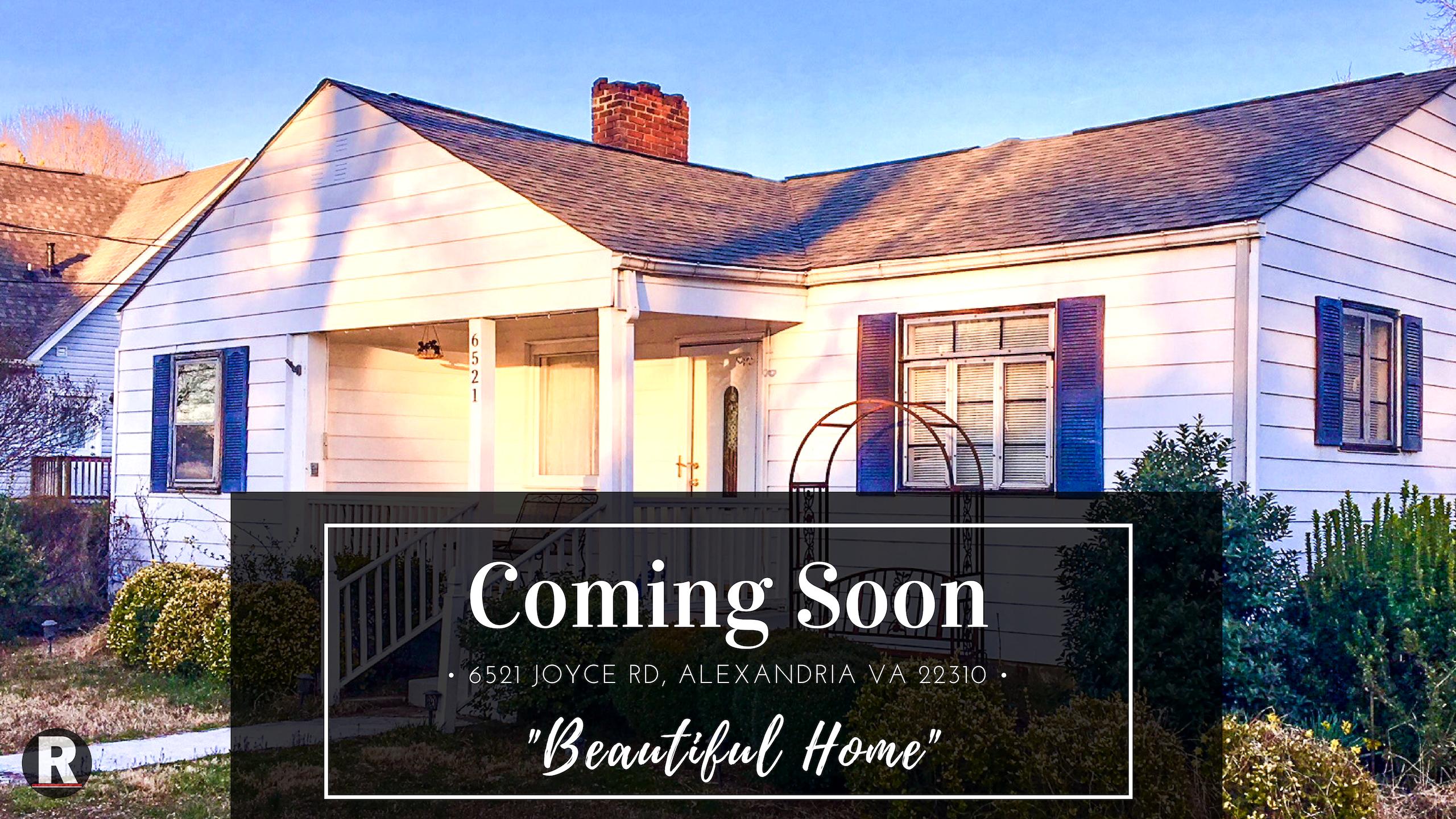 Coming Soon! 6521 Joyce Rd, Alexandria VA 22310