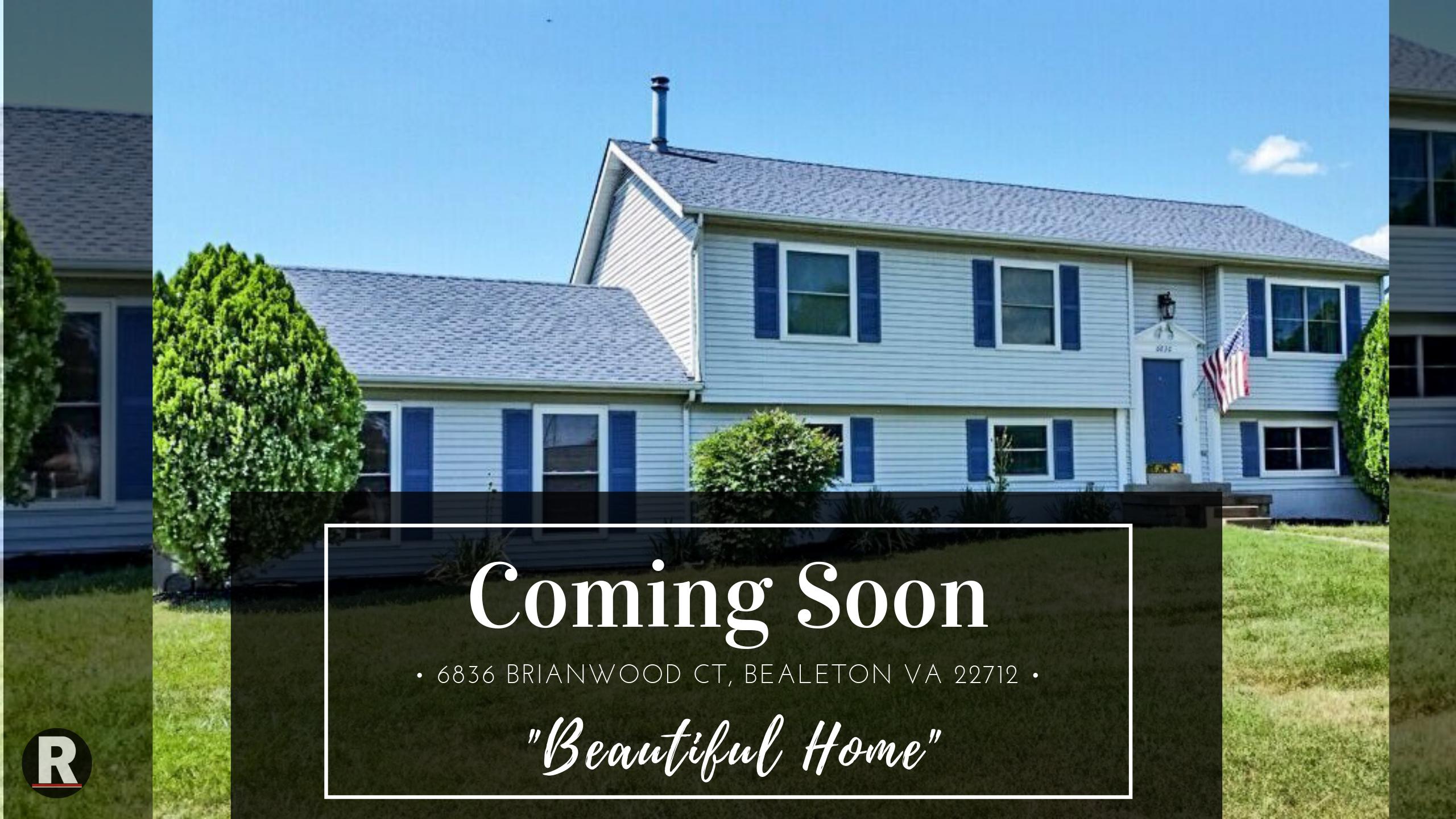 Coming Soon! 6836 Brianwood Ct, Bealeton VA 22712