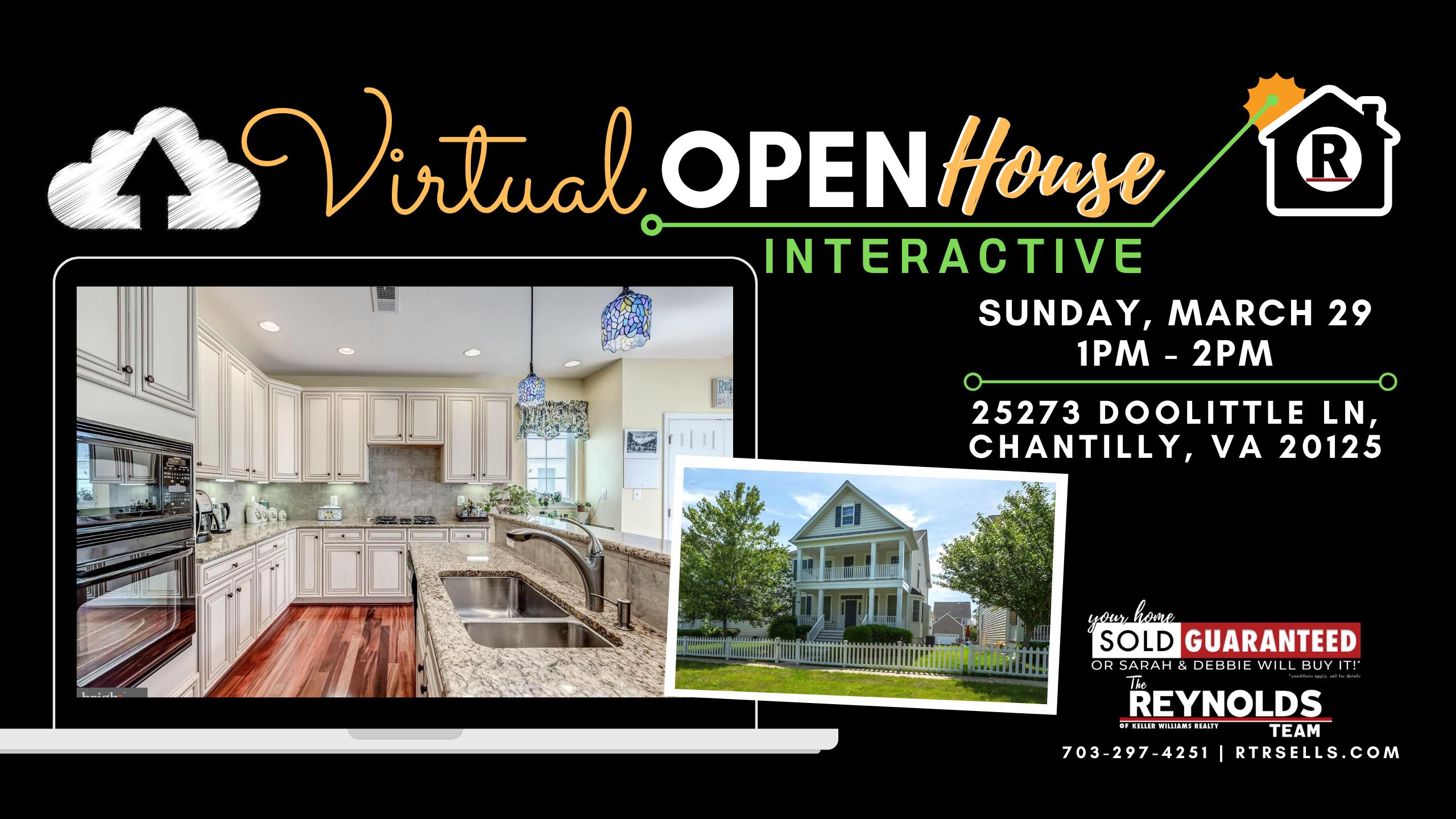 Virtual + Interactive Open House for 25273 Doolittle Ln, Chantilly