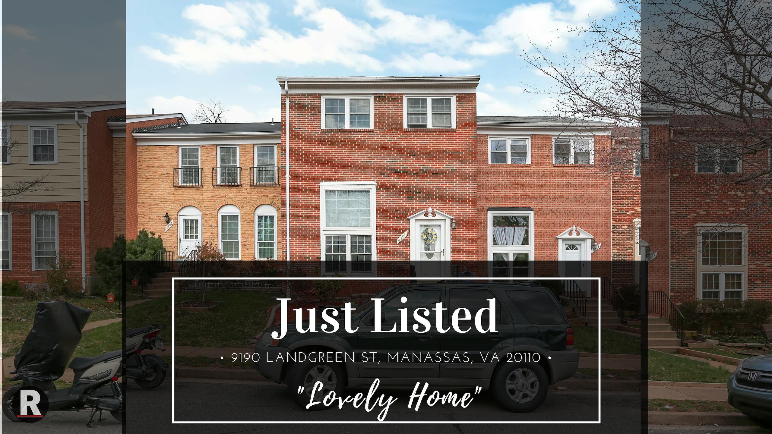 Just Listed! 9190 Landgreen St, Manassas, VA 20110