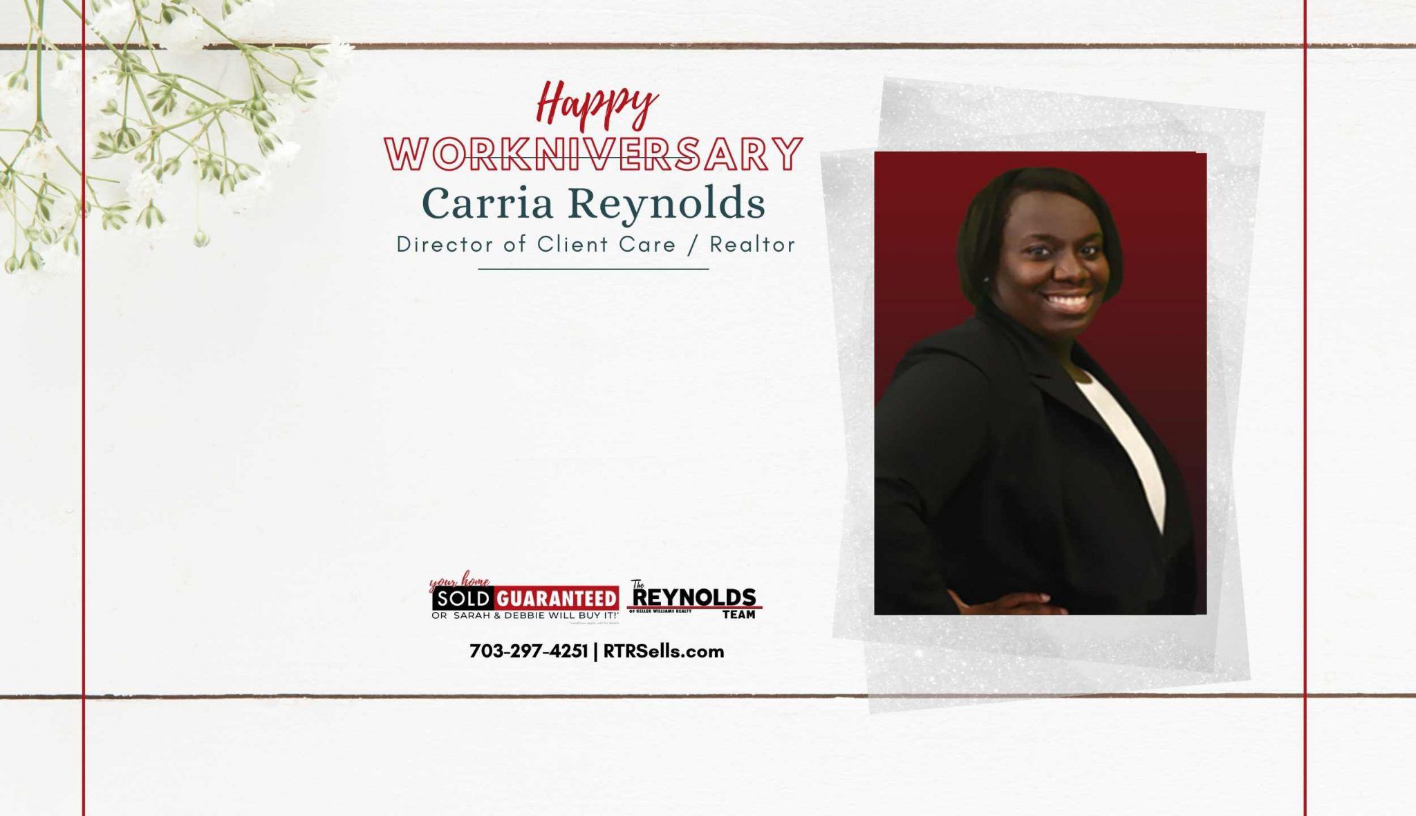 Happy Workniversary Carria!