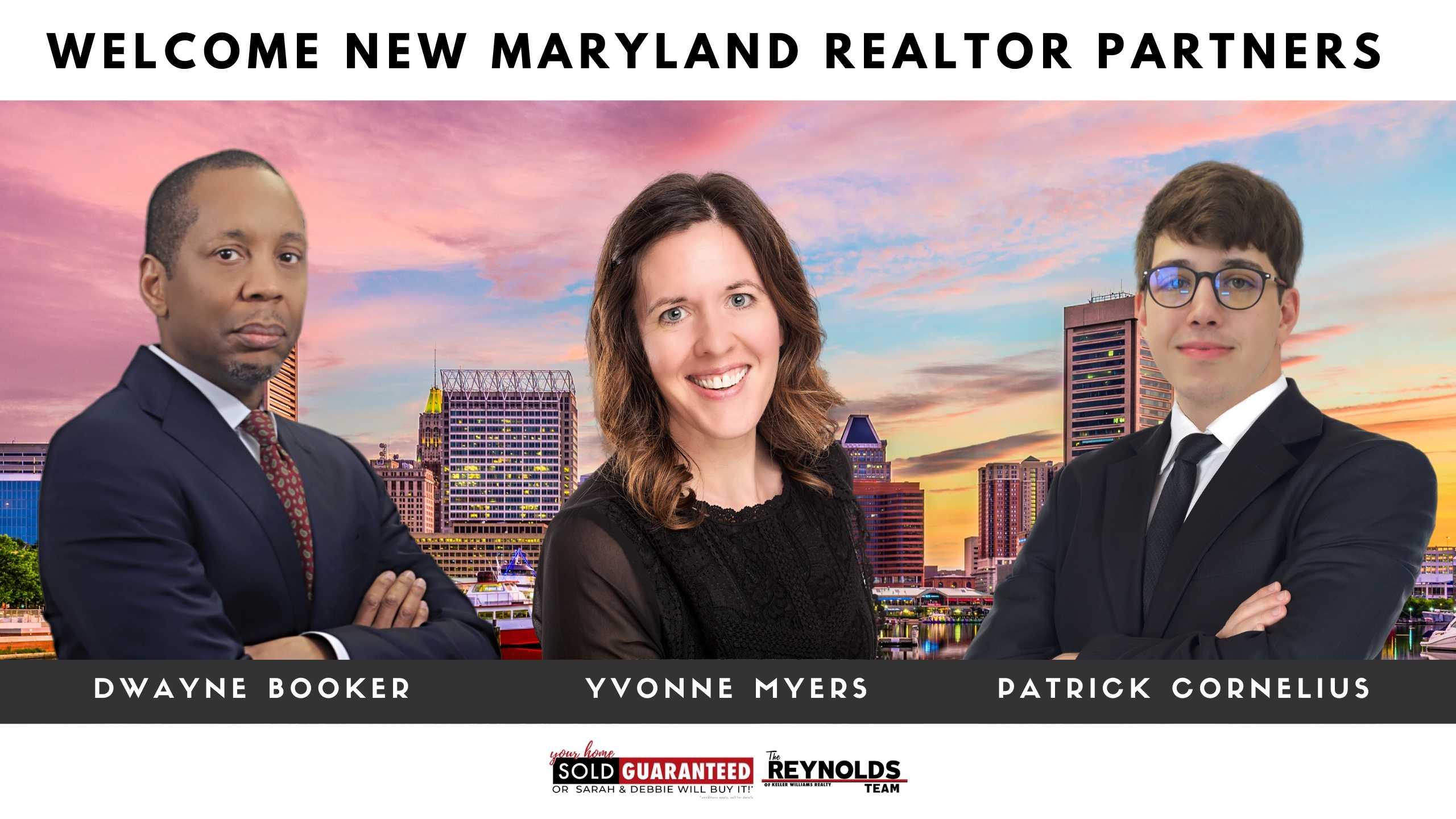 Welcome New Maryland Realtor Partners