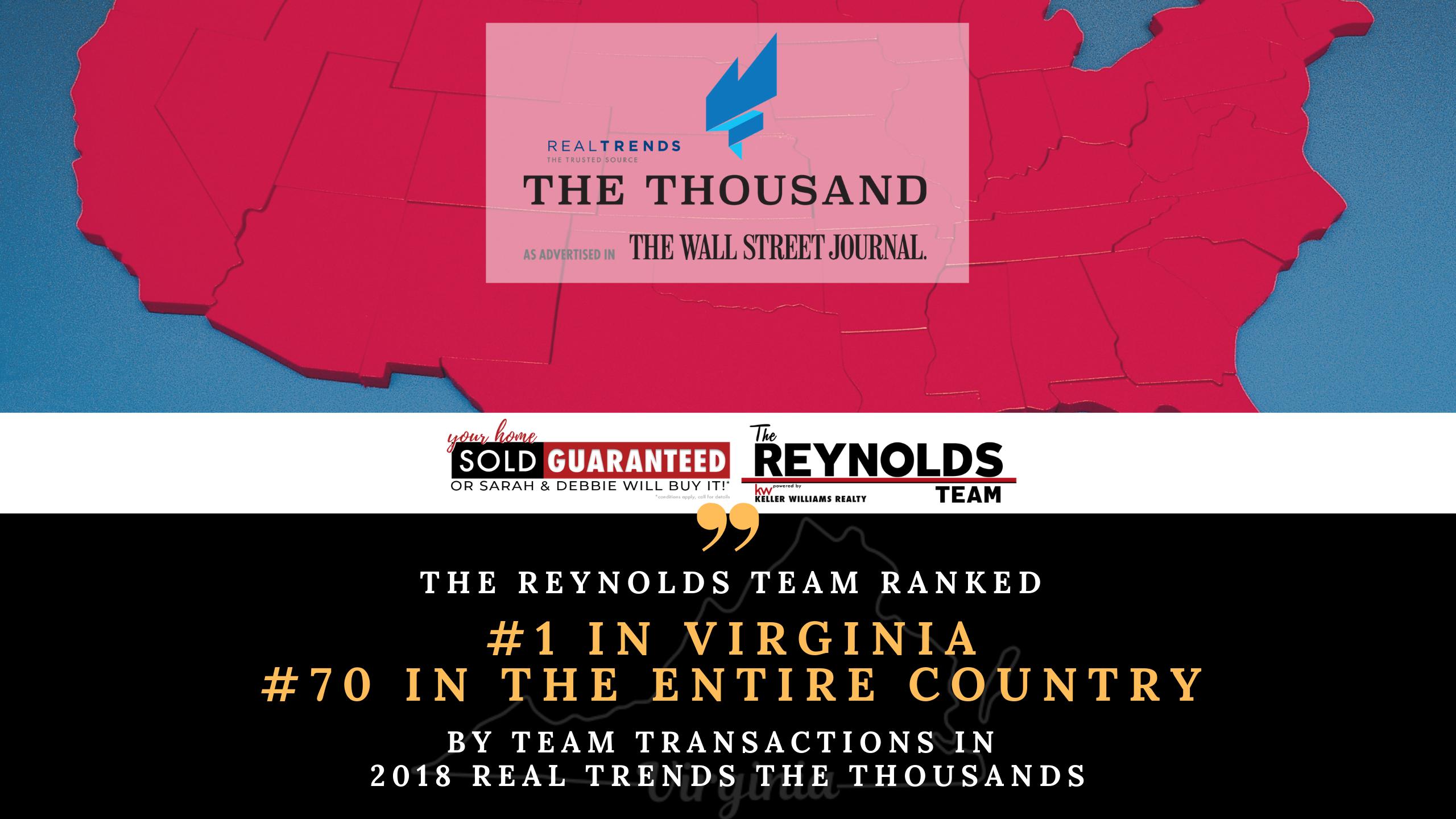 The Reynolds Team ranked # 1 in Virginia