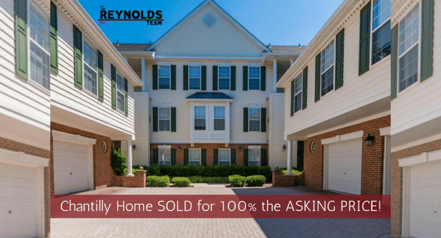 Chantilly Home SOLD for 100% the ASKING PRICE!