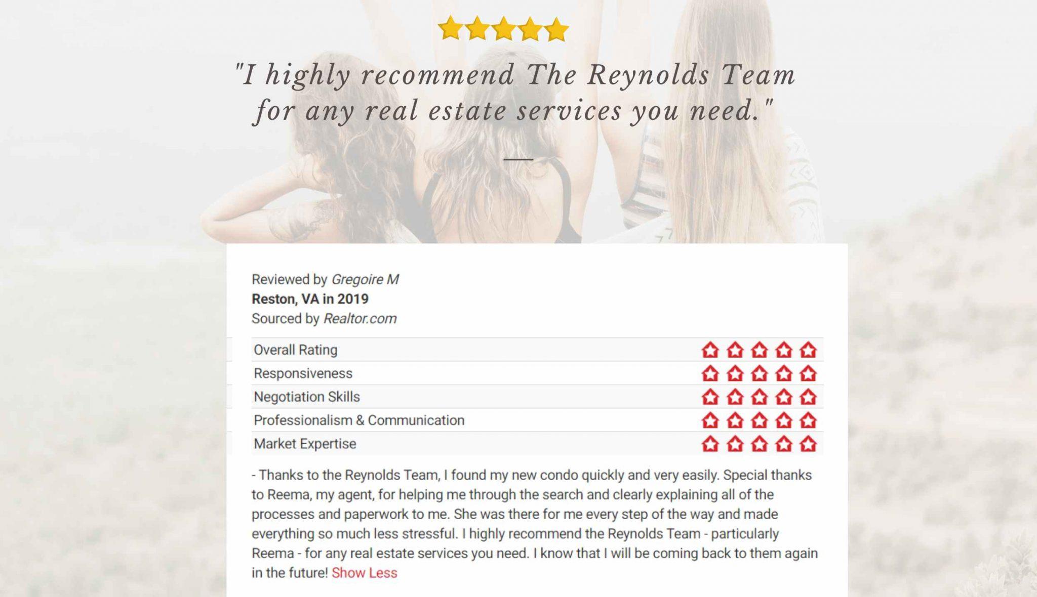 I Highly Recommend The Reynolds Team for any Real Estate Services You Need