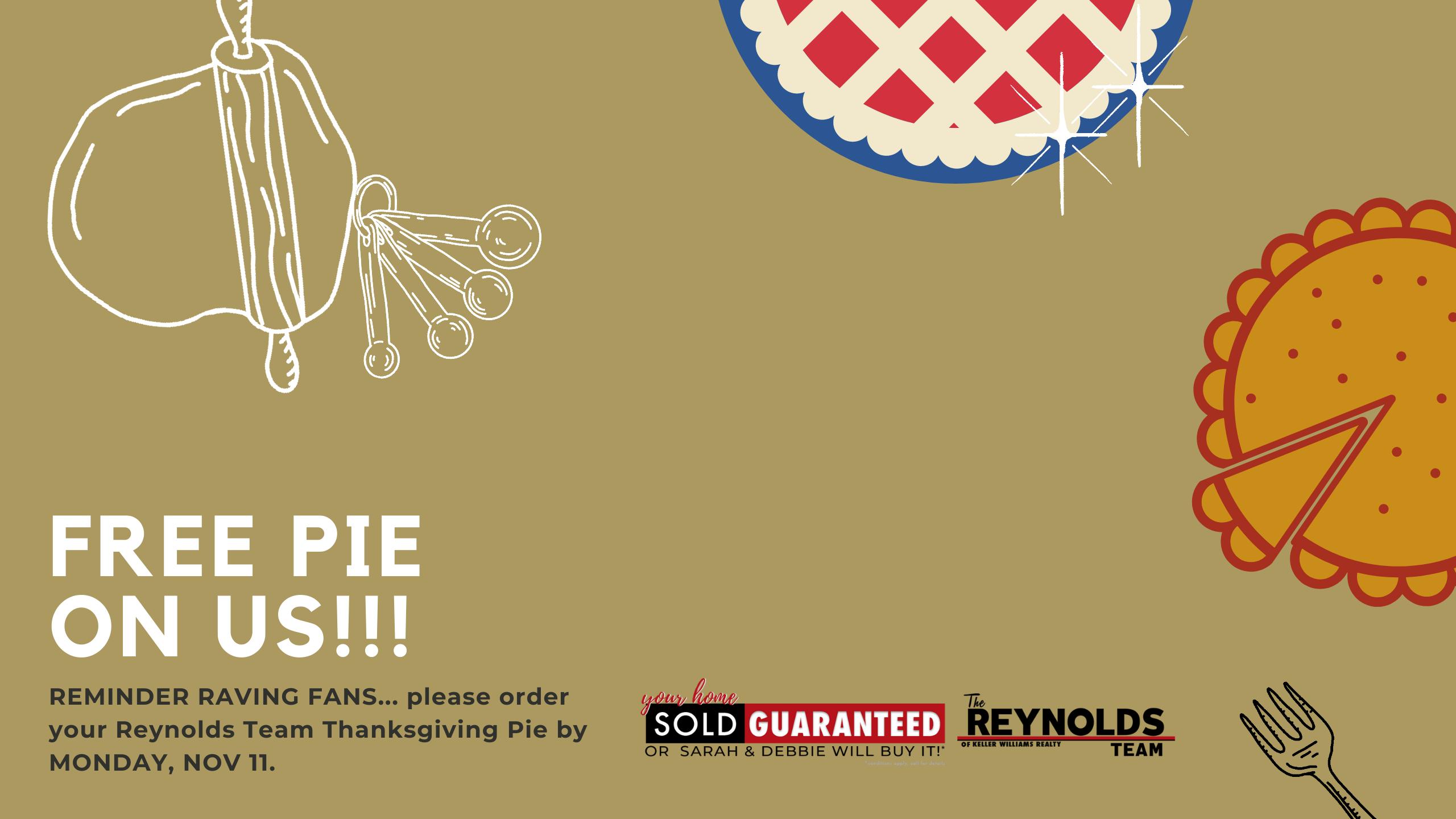 Thanksgiving Pie for our Raving Fans Club!