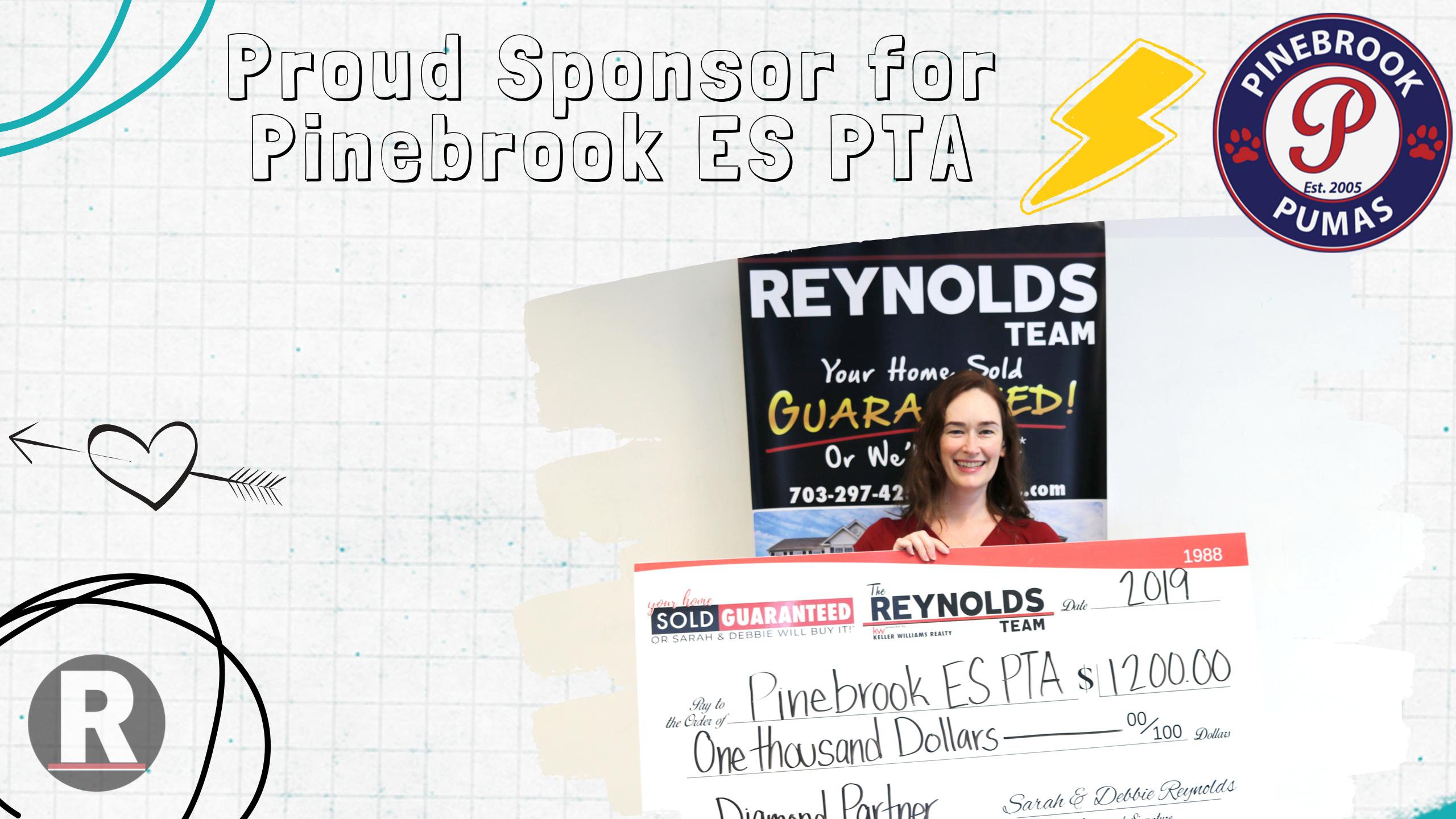 Proud Sponsor of Pinebrook Elementary PTA in Aldie, VA