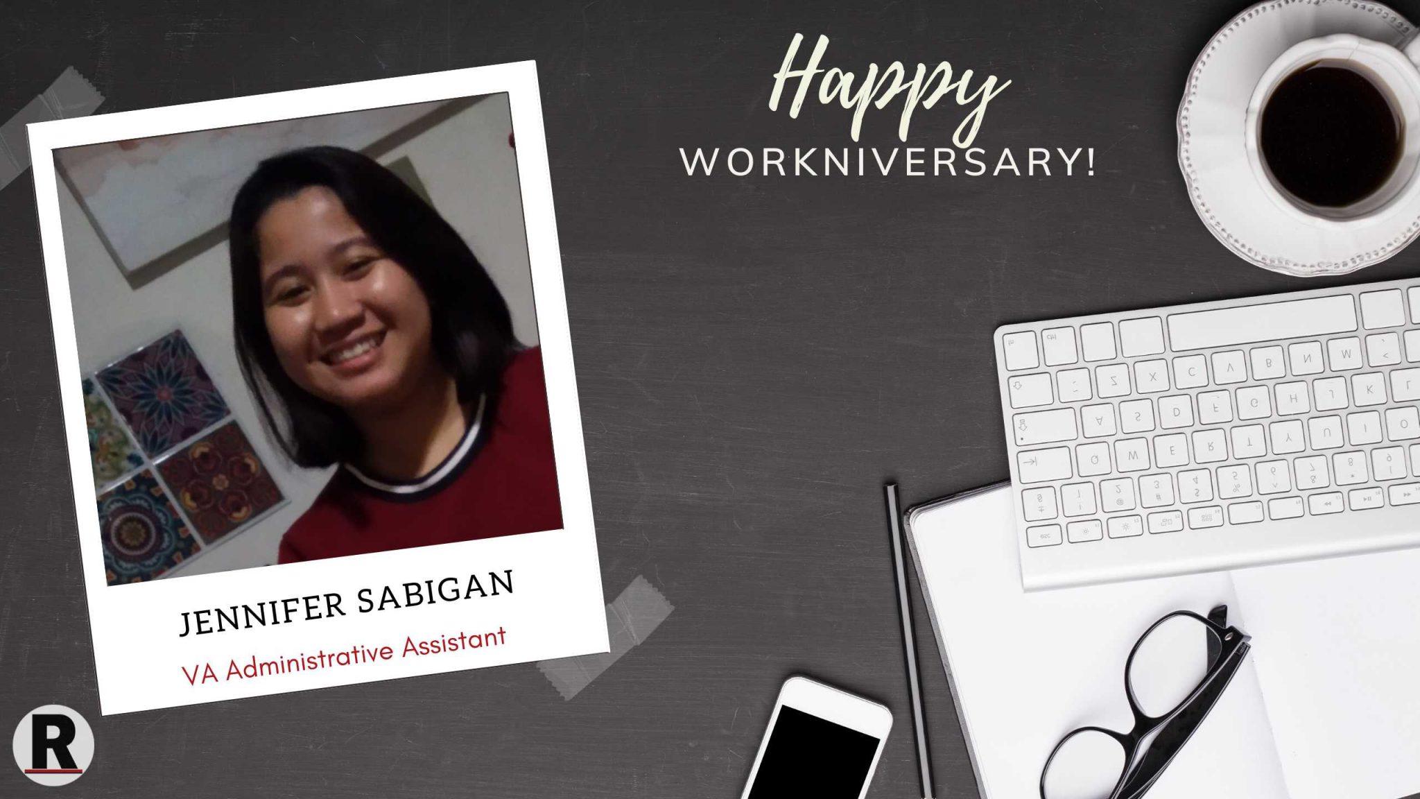 Happy Workniversary Jennifer Sabigan!