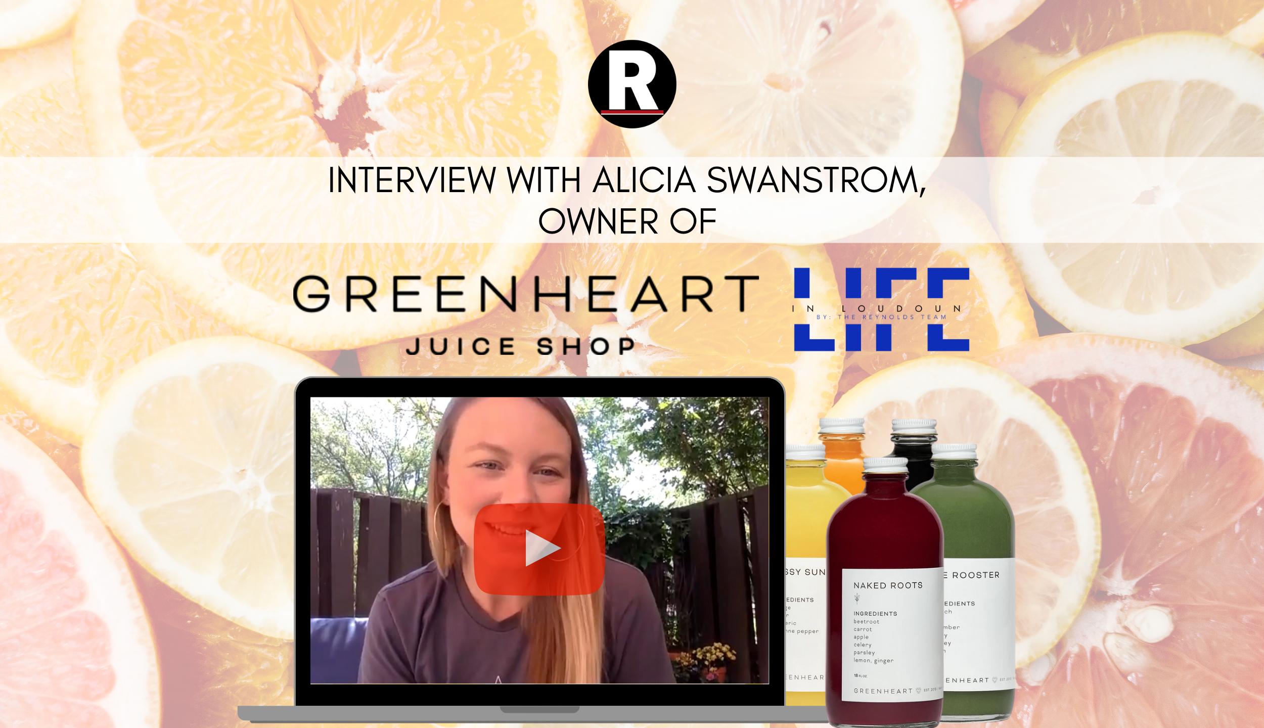 Life In Loudoun: Interview With Alicia Swanstrom, Owner of Greenheart Juice Shop!