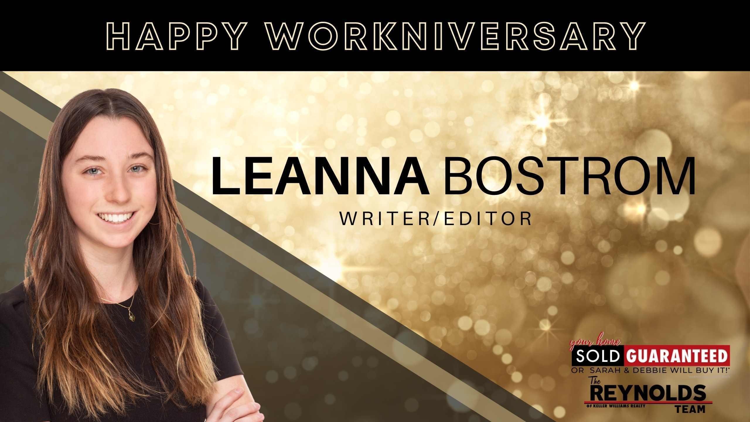 Happy Workniversary, Leanna!