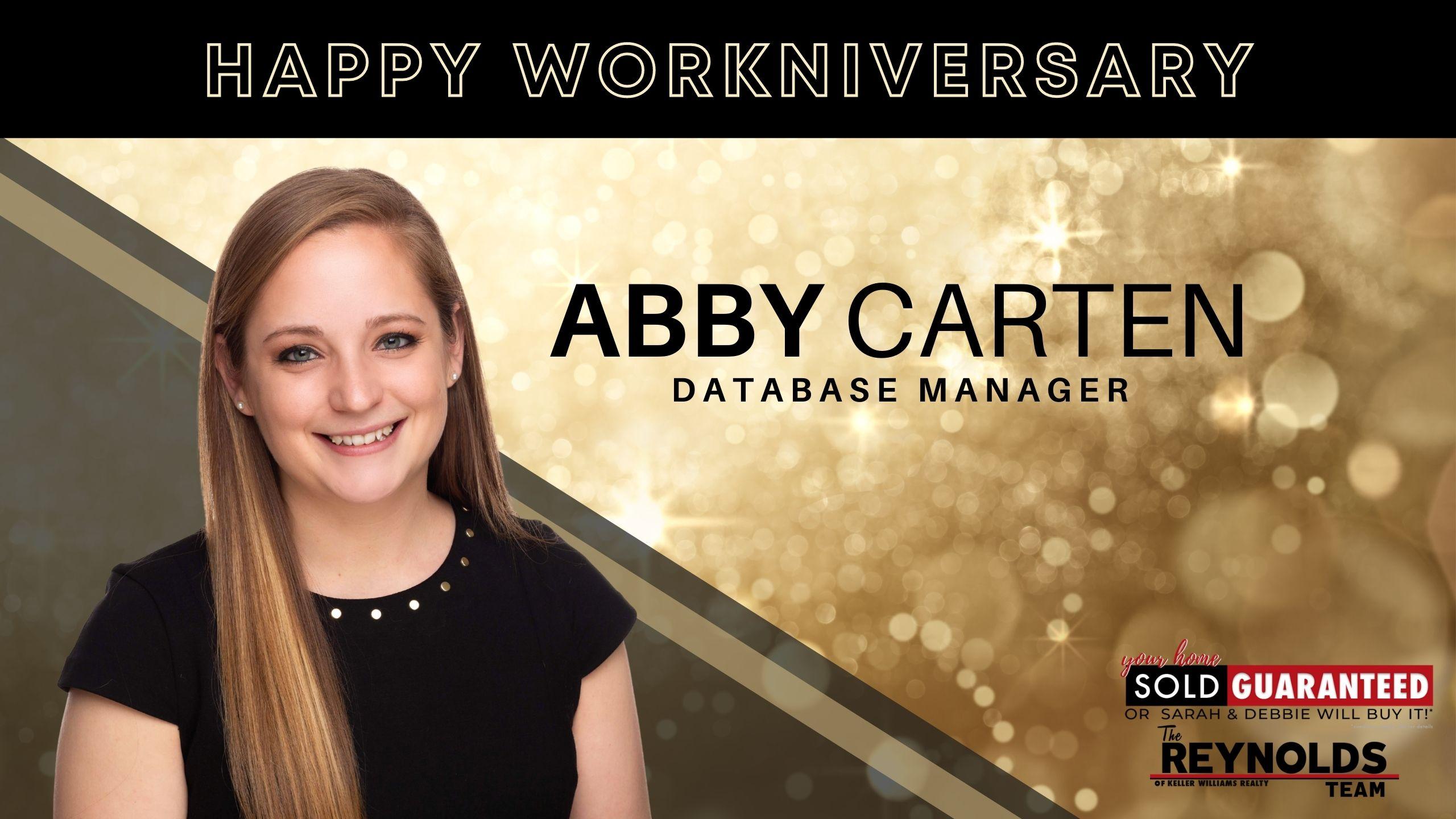 Happy Workniversary, Abby!