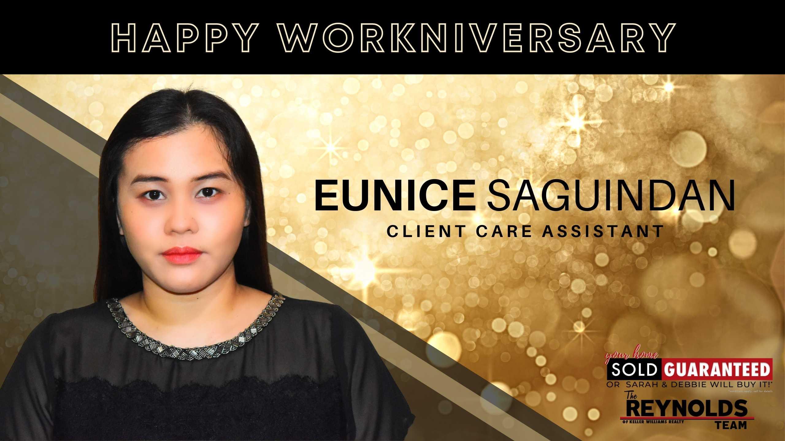 Happy Workniversary, Eunice!