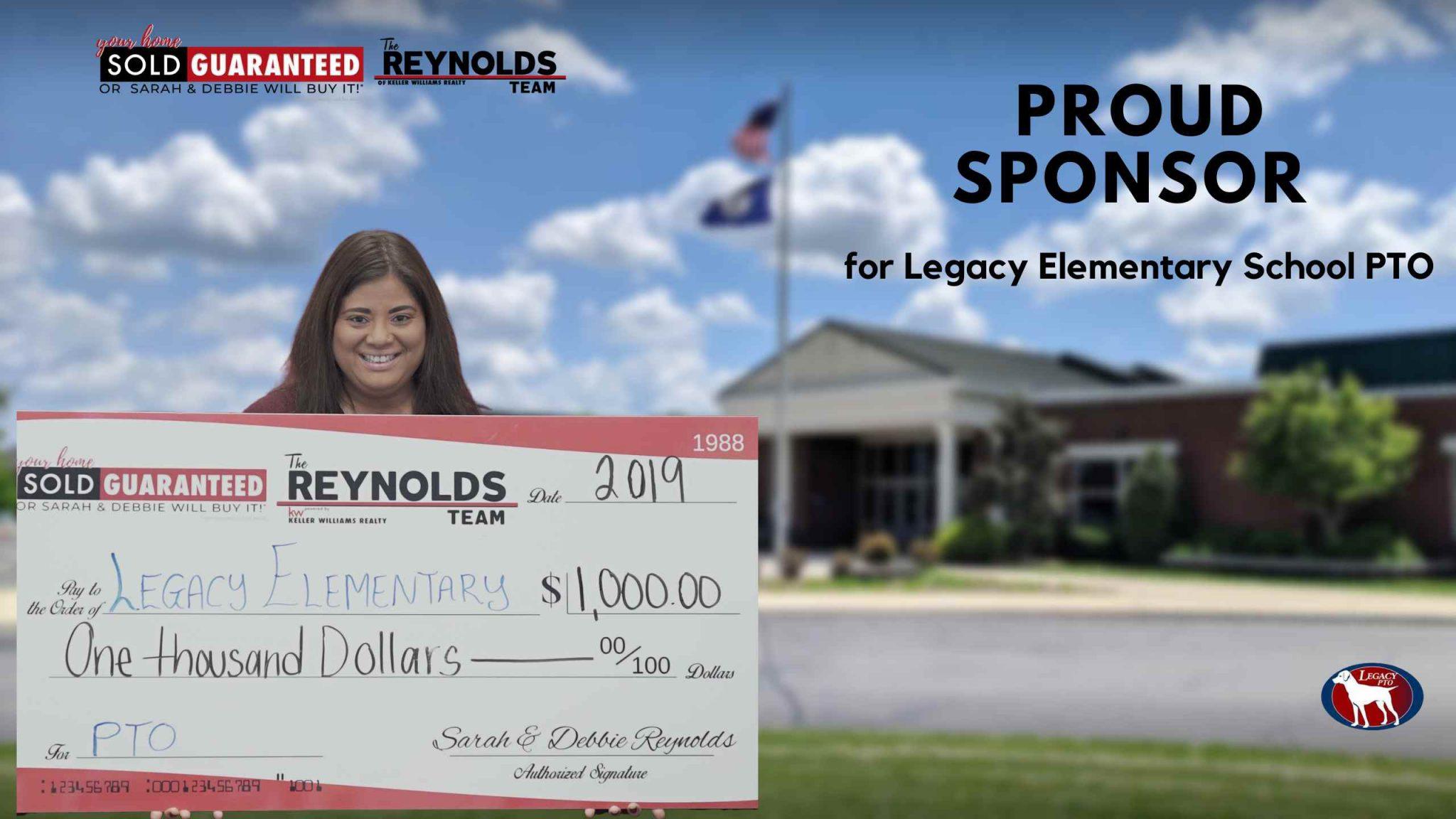 Proud Sponsor for Legacy Elementary School PTO