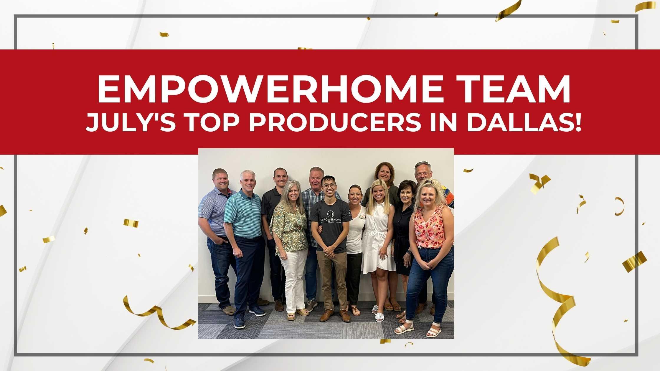 Dan Harker- EmpowerHome Team Dallas Recognized as July’s Top 5 Group for Closed Volume by Keller Williams