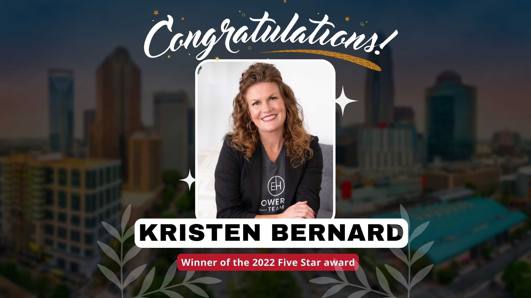 Kristen Bernard Wins 2022 Five Star Award for Real Estate – Charlotte, NC